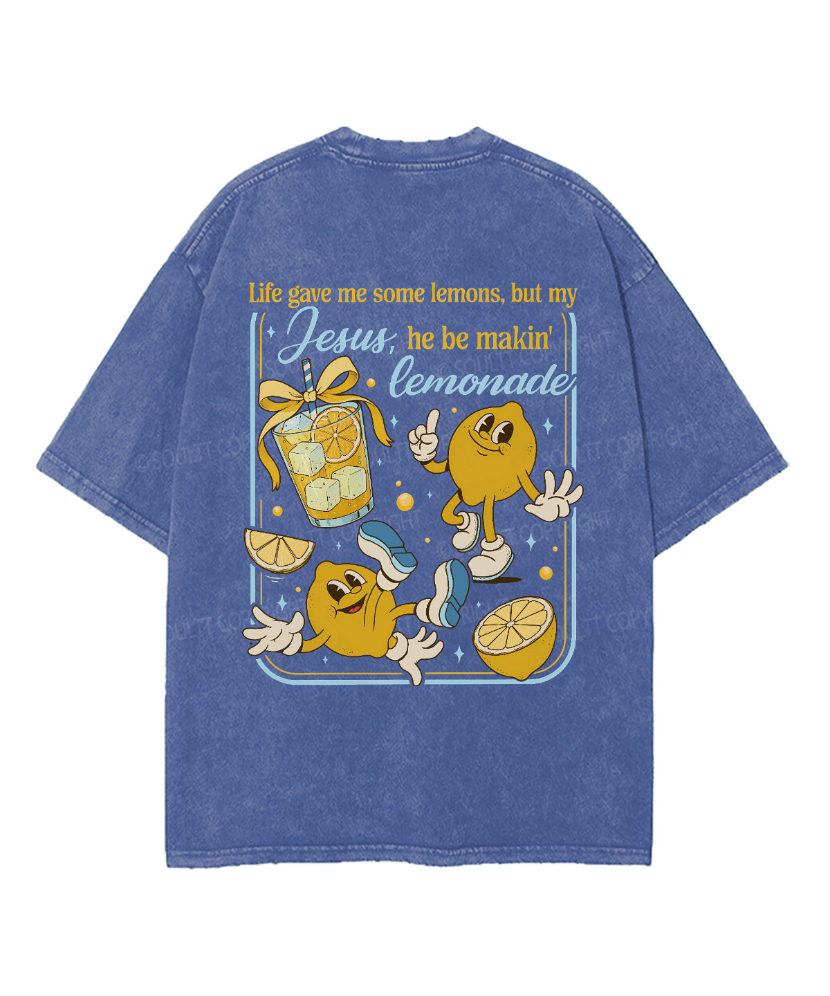Life Give Me Some Lemons Double Sidedf Unisex Washed Christian T-shirt