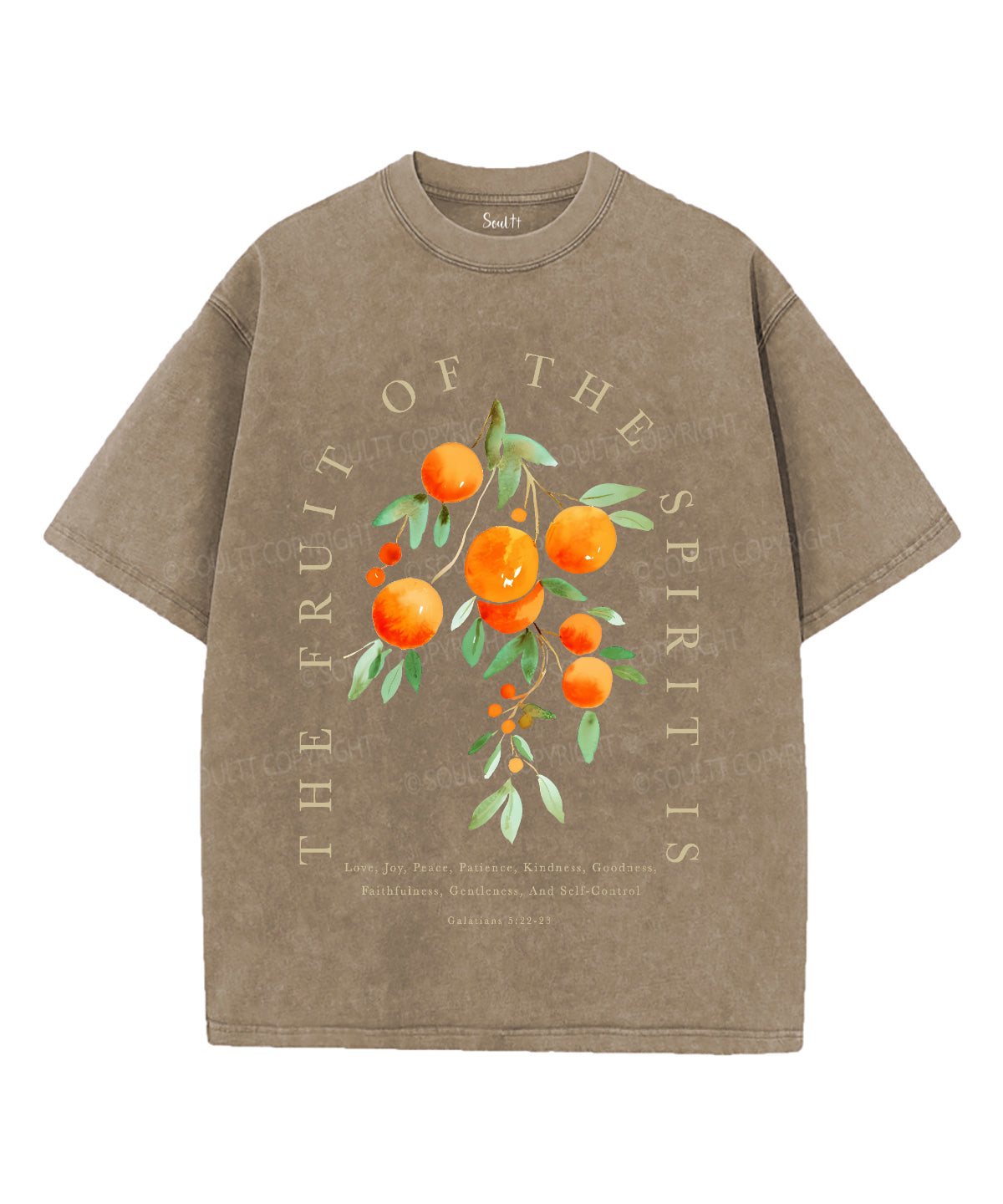 Fruit Of The Spirit Unisex Washed Christian T-shirt