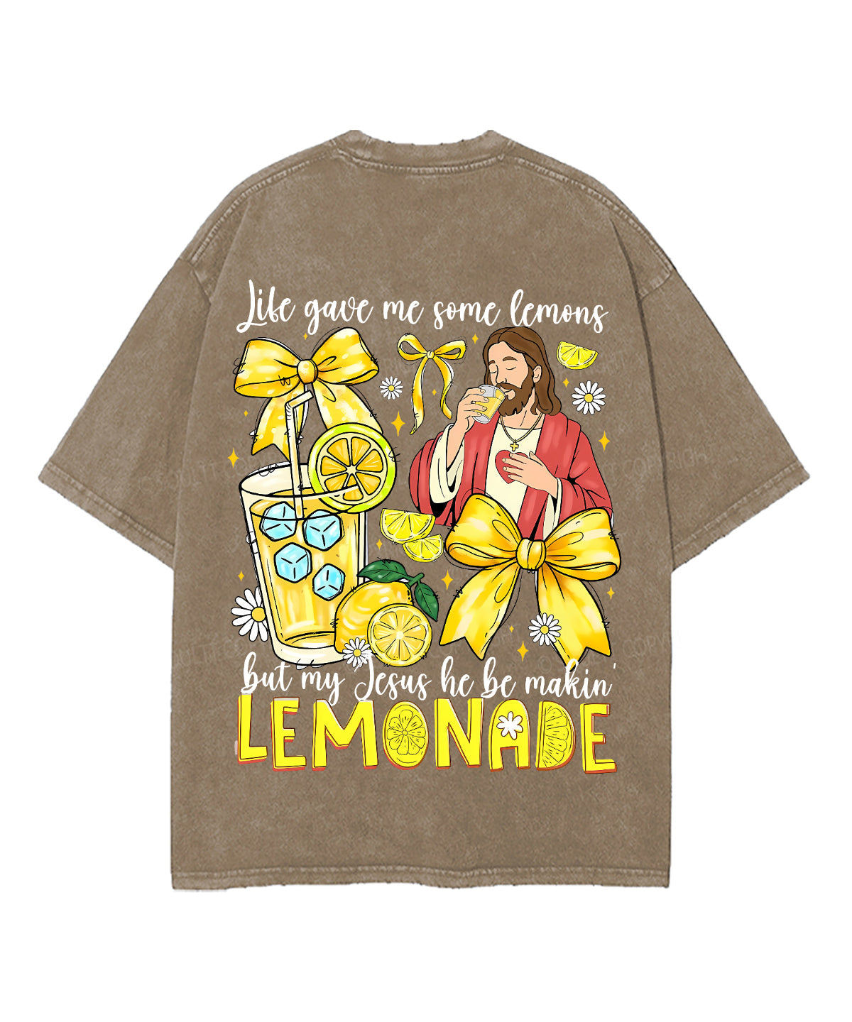 Life Gave Me Some Lemons Double Sided Unisex Washed Christian T-shirt