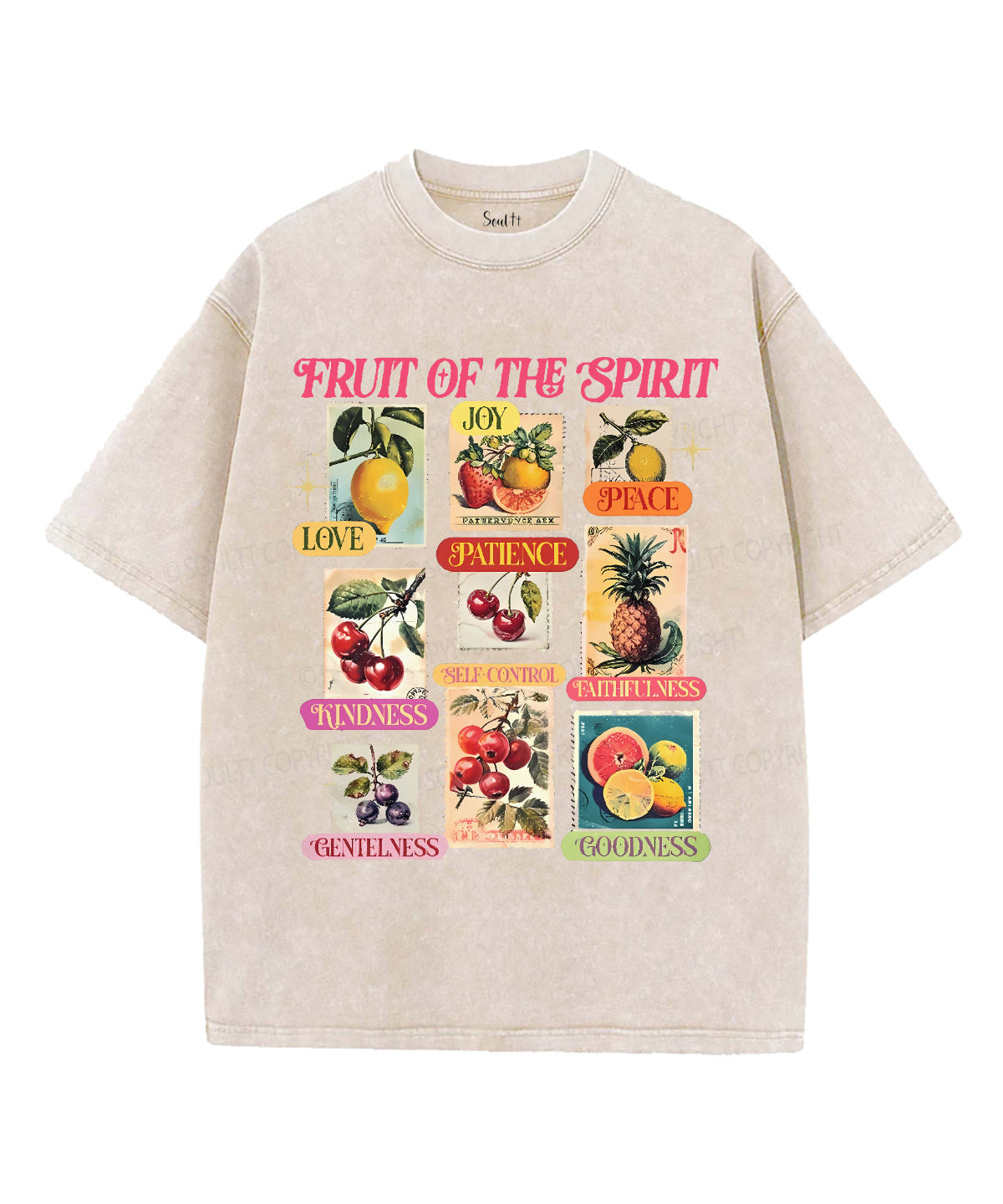 Fruit Of The Spirit Unisex Washed Christian T-shirt