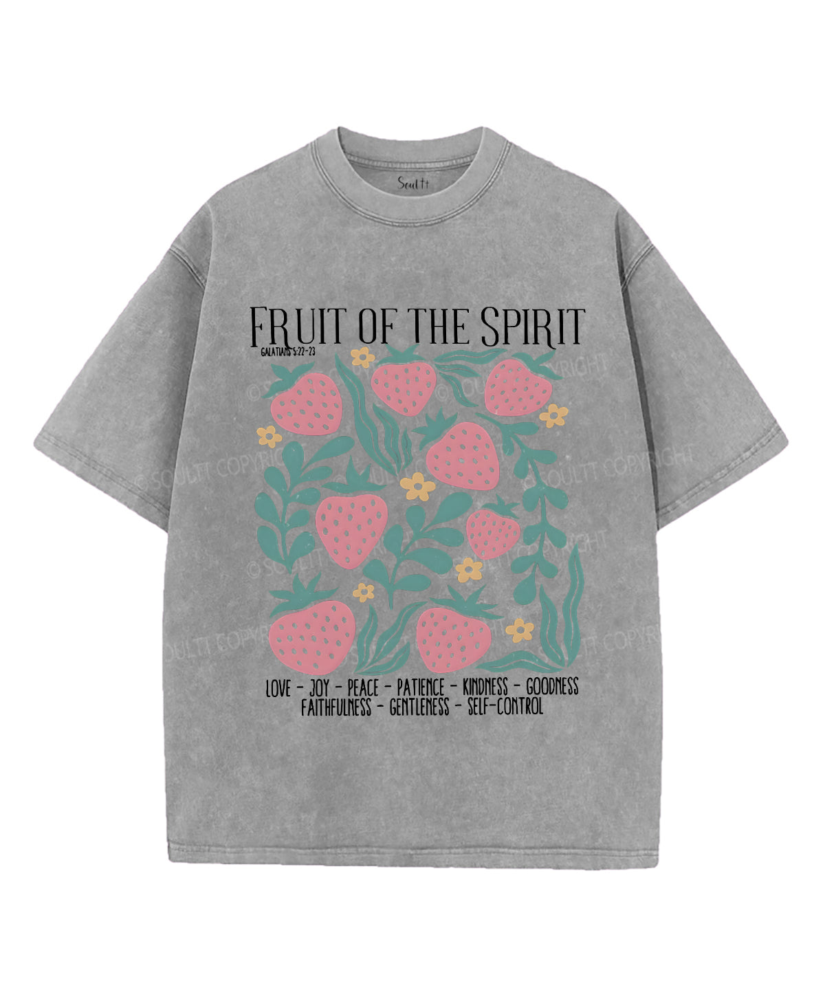 Fruit of the Spirit Unisex Washed Christian T-shirt