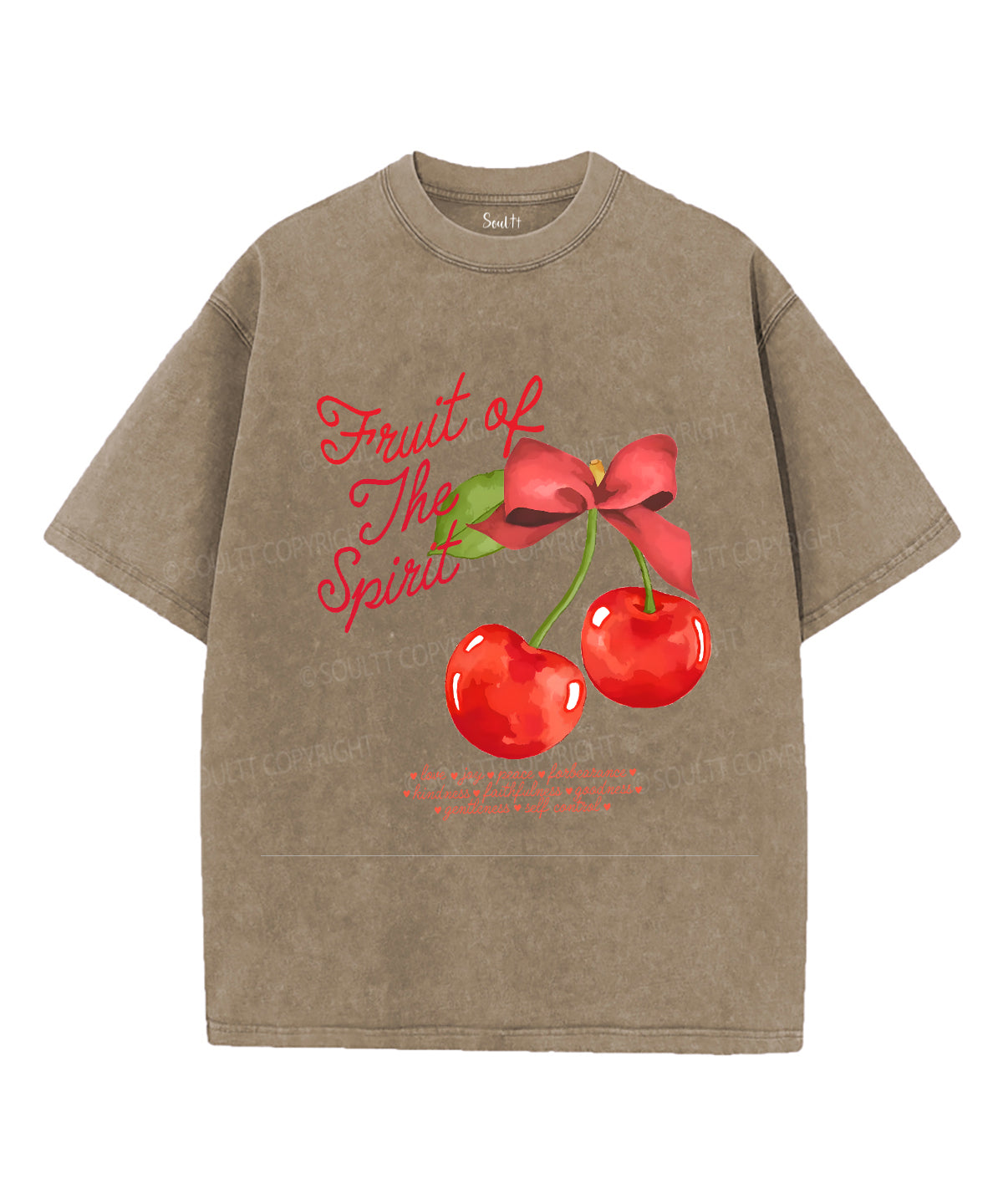 Fruit of the Spirit Unisex Washed Christian T-shirt