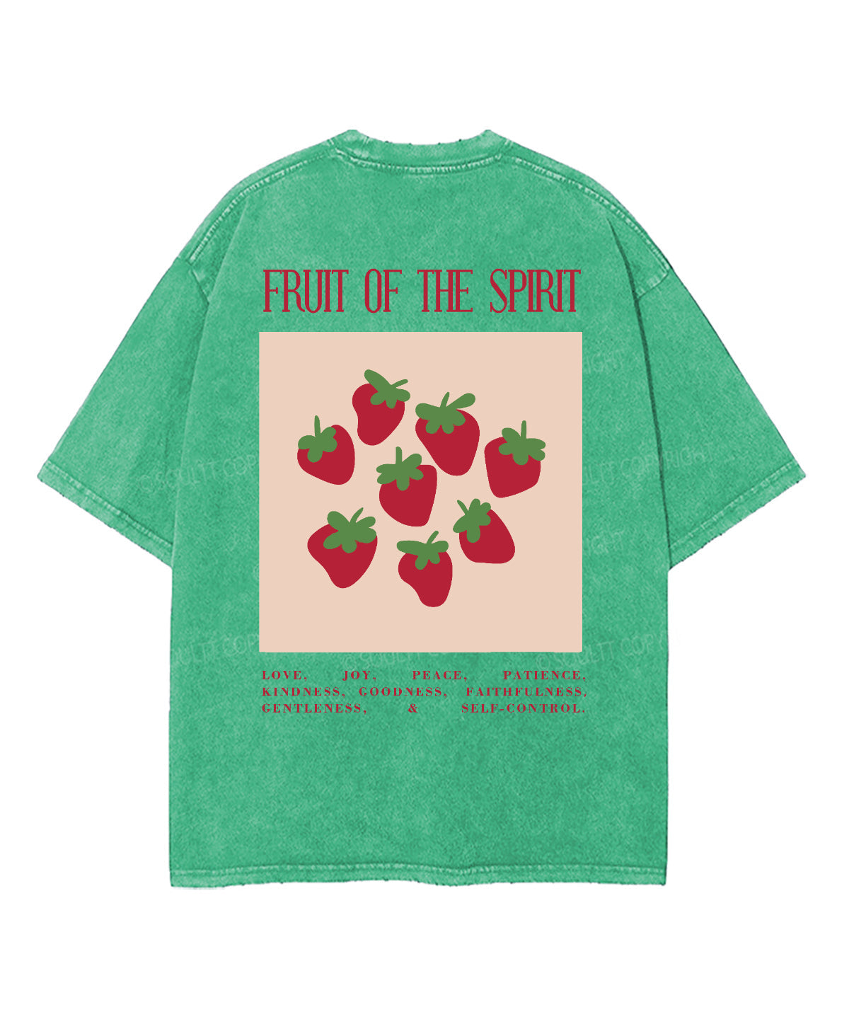 Fruit Of The Spirit Double Sided Washed Christian T-shirt