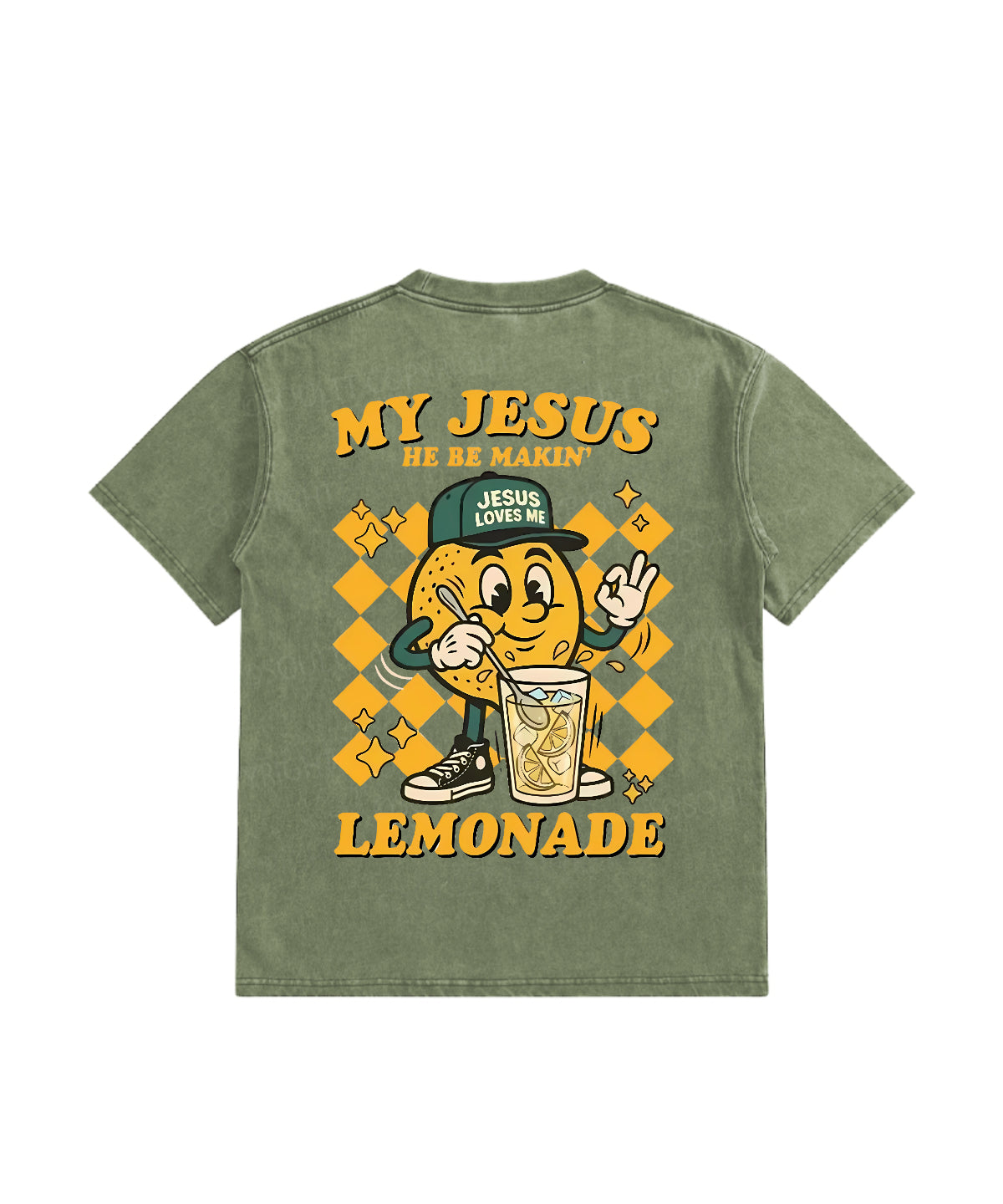 Kids Life Gave Me Some Lemons Double Sided Washed Christian T-shirt