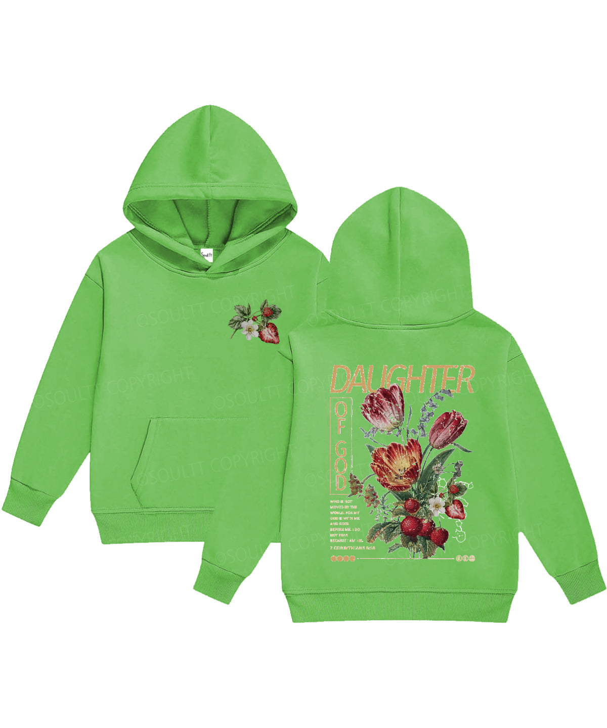 Kids Daughter Of God Double Sided Christian Hoodie