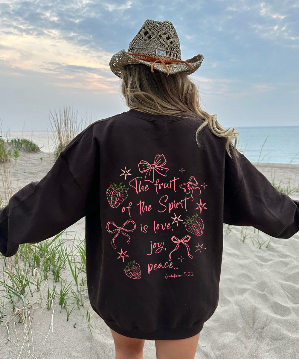 Fruit Of The Spirit Double Sided Christian Sweatshirt