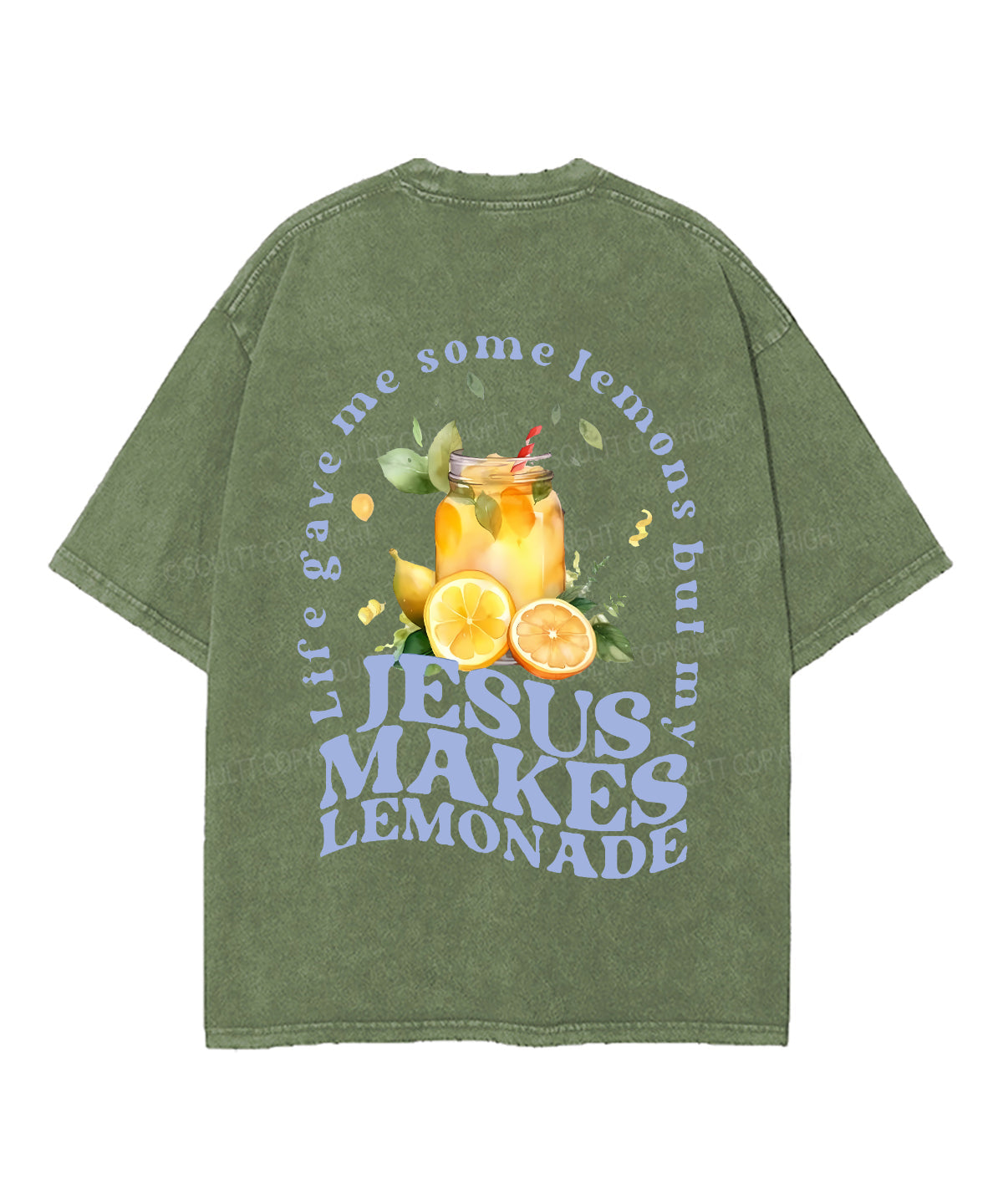 Jesus Makes Lemonade Double Sided Unisex Washed Christian T-shirt