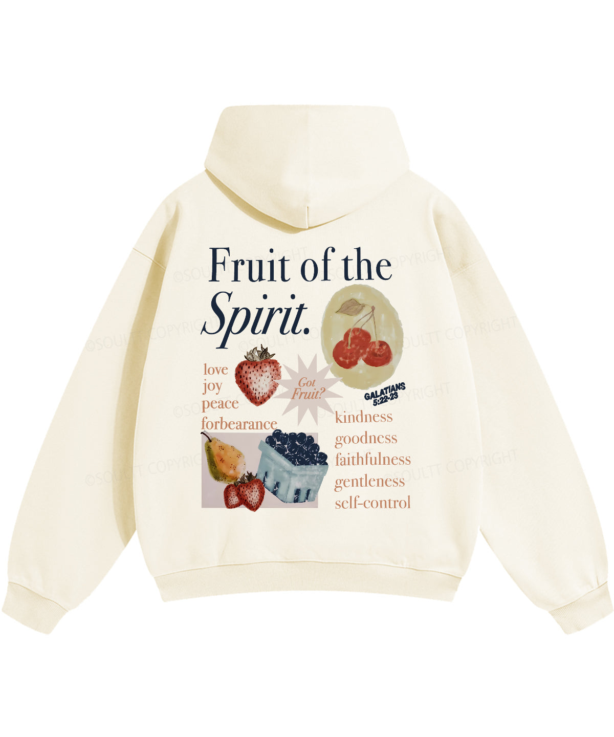 Fruit Of The Spirit Double Sided Christian Hoodie