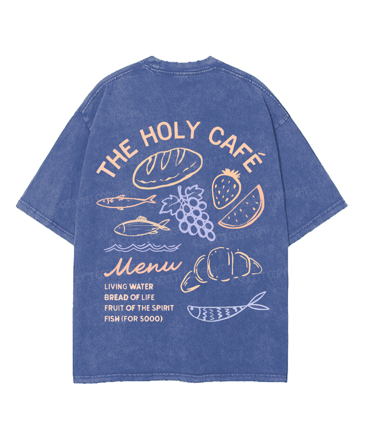 Bread Of Life Double Sided Unisex Washed Christian T-shirt
