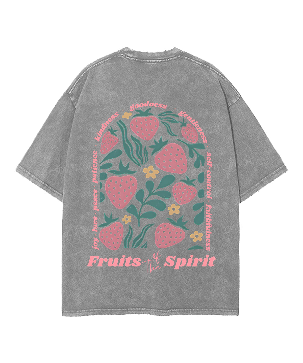 Fruit Of The Spirit Double Sided Unisex Washed Christian T-shirt