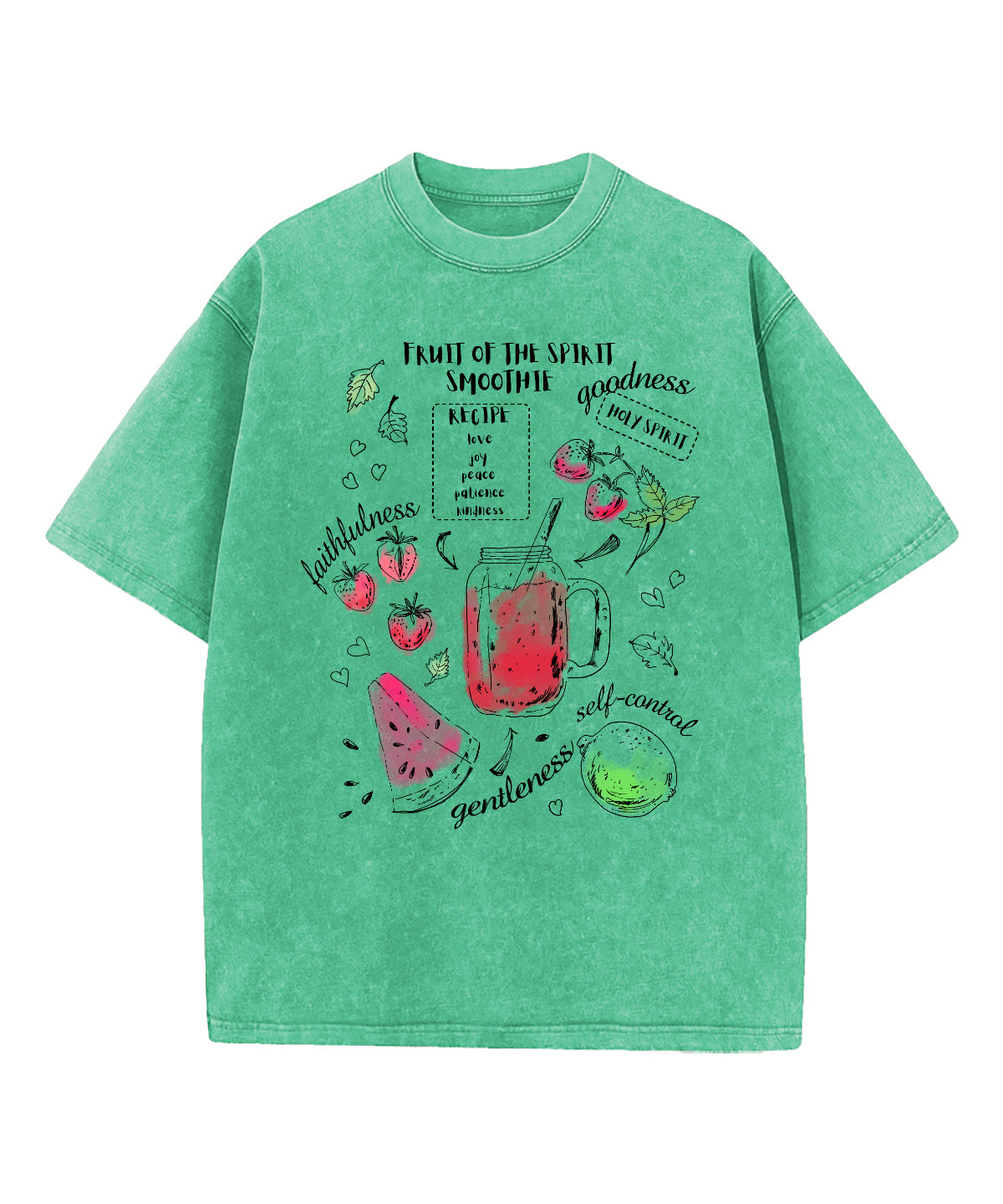Fruit Of The Spirit Smoothie Washed Christian T-shirt