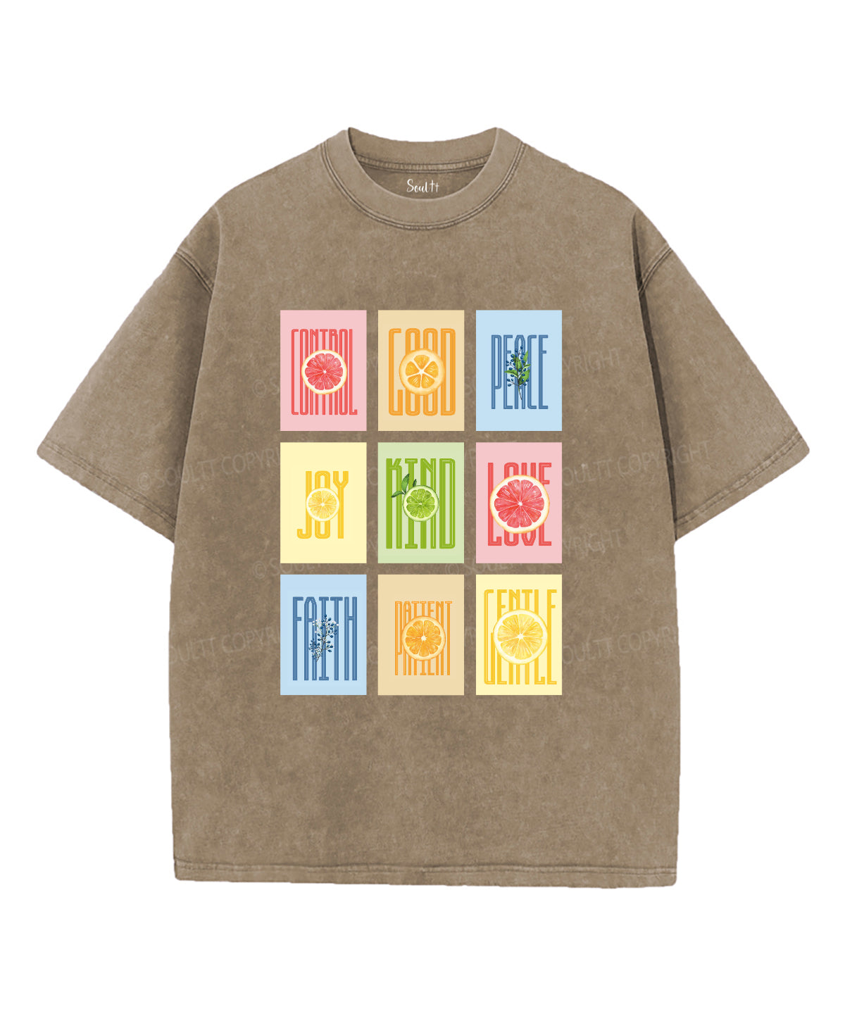 Fruit Of The Spirit Washed Christian T-shirt