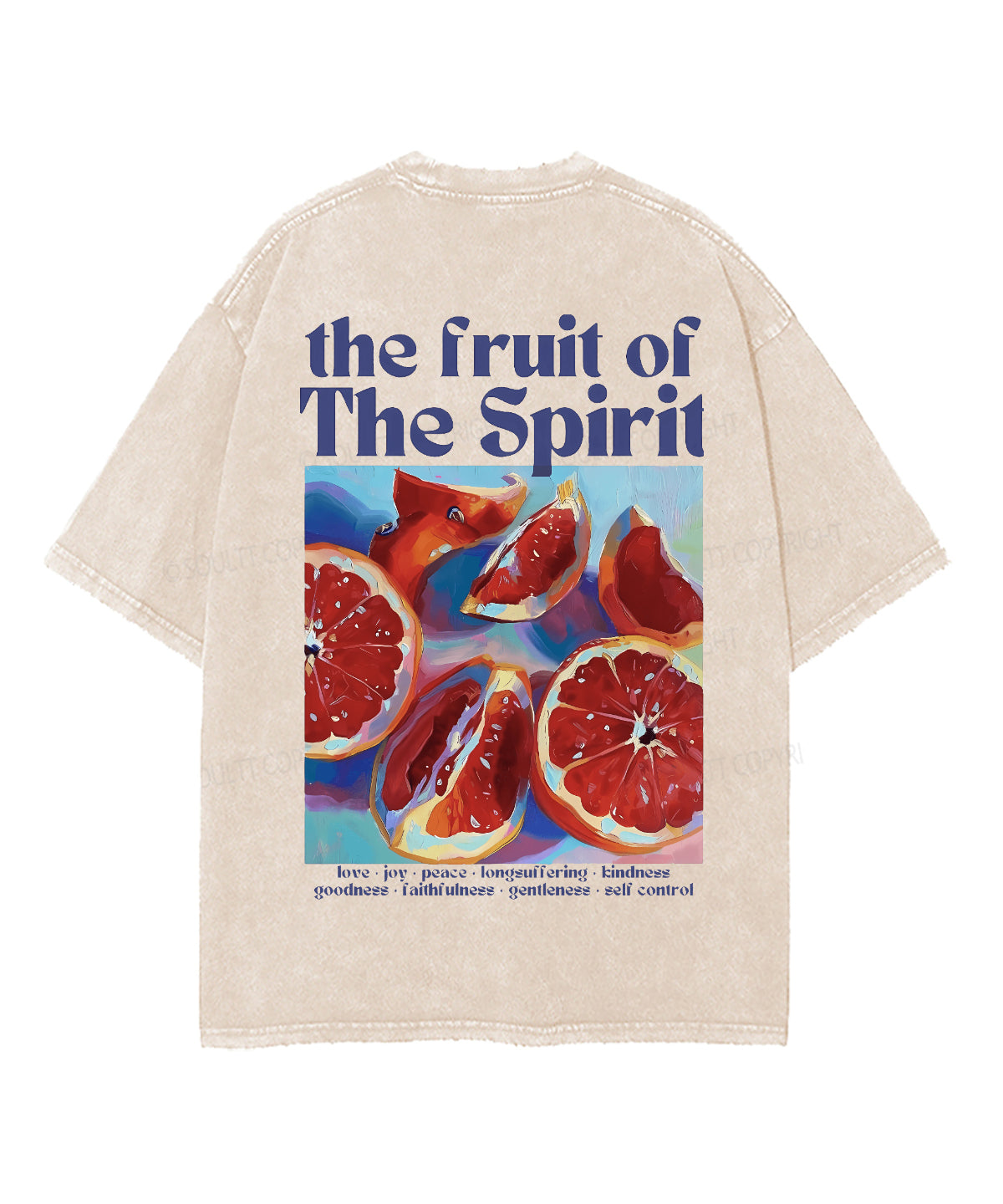 The Fruit Of The Spirit Double Sided Unisex Washed Christian T-shirt