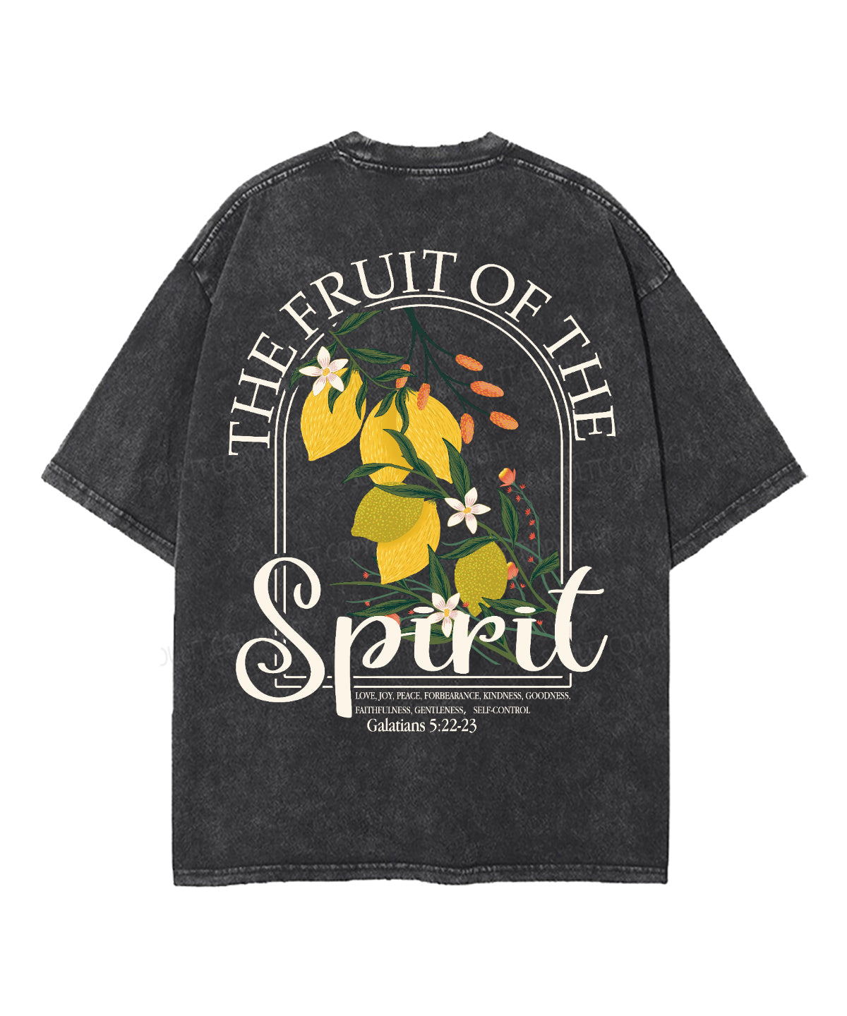 The Fruit Of The Spirit Double Sided Unisex Washed Christian T-shirt