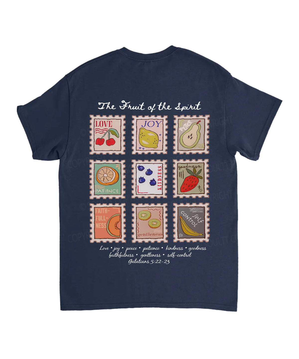Fruit Of The Spirit Double Sided Unisex Cotton Christian T-Shirt