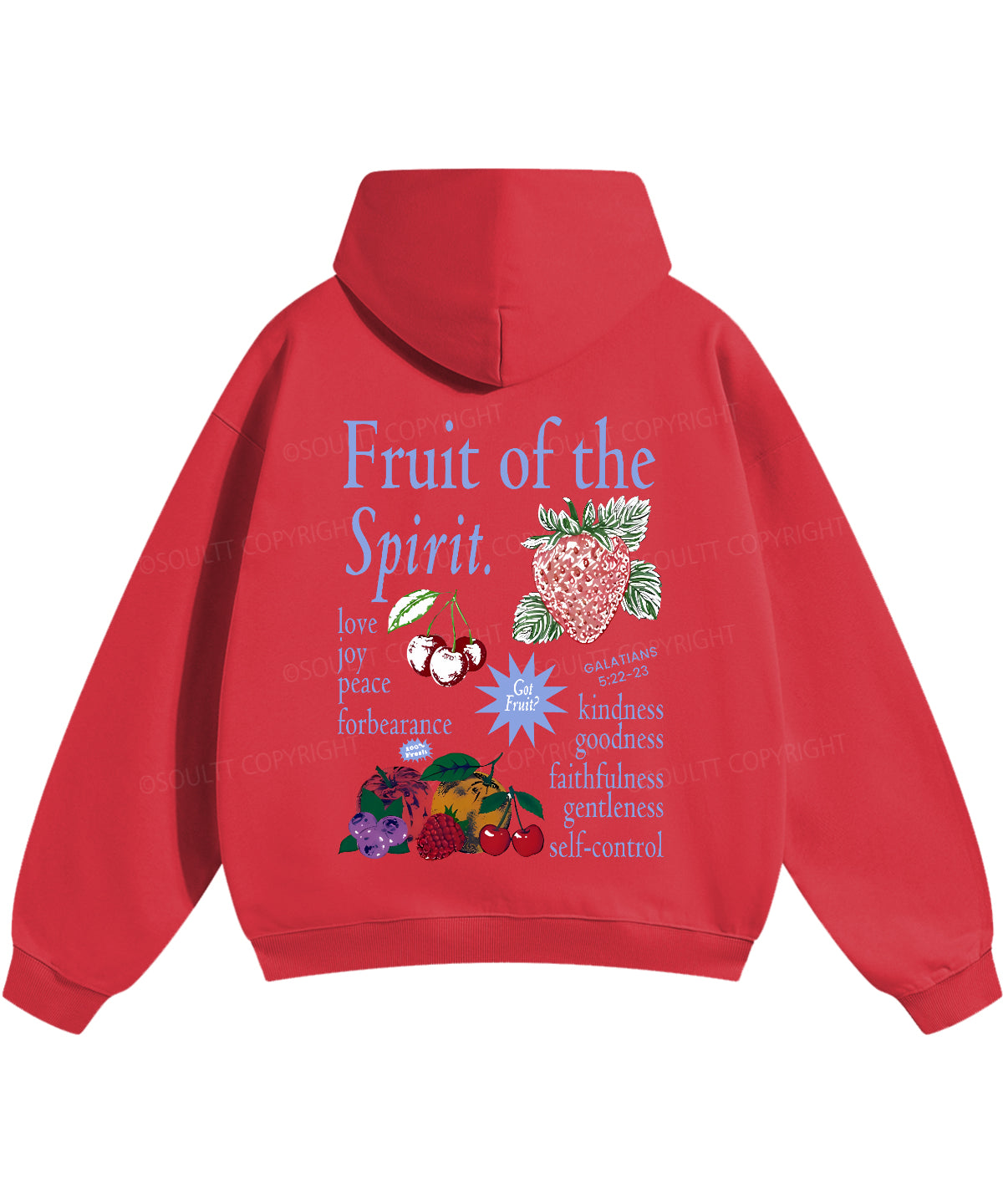 Fruit Of The Spirit Double Sided Christian Hoodie