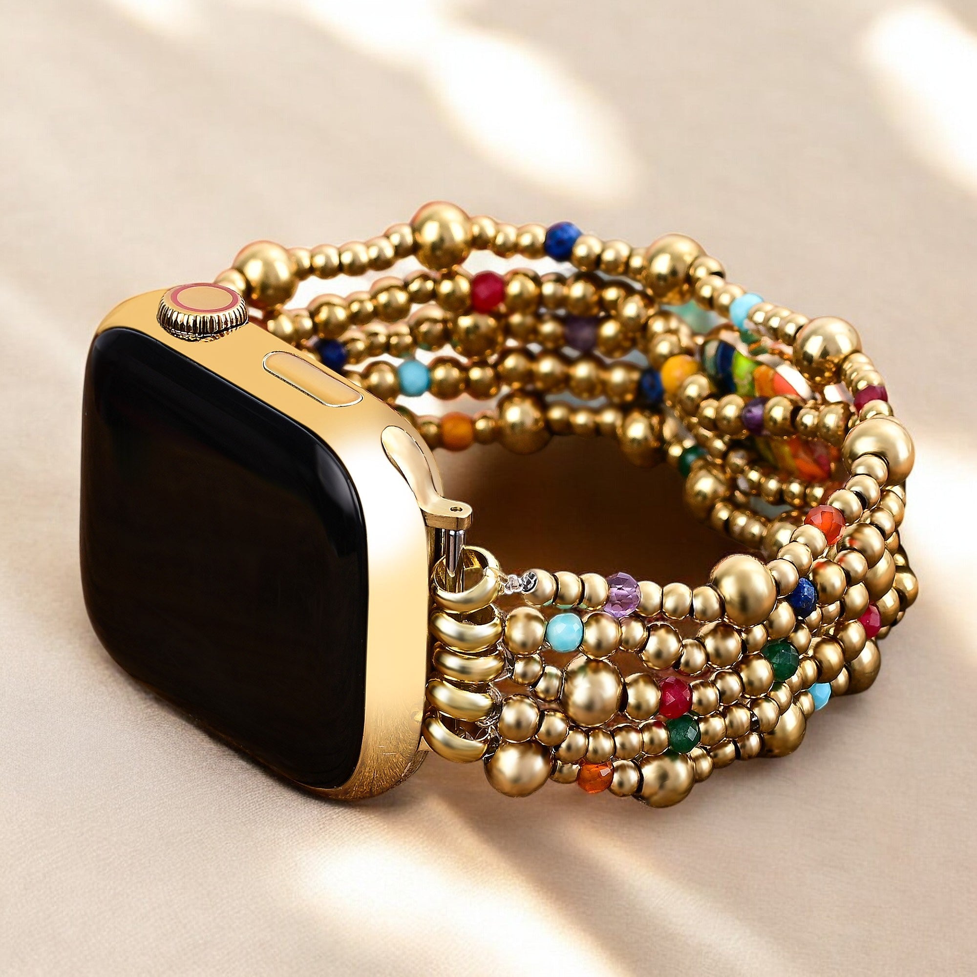 Golden Essence Heart Stretch Apple Watch Strap