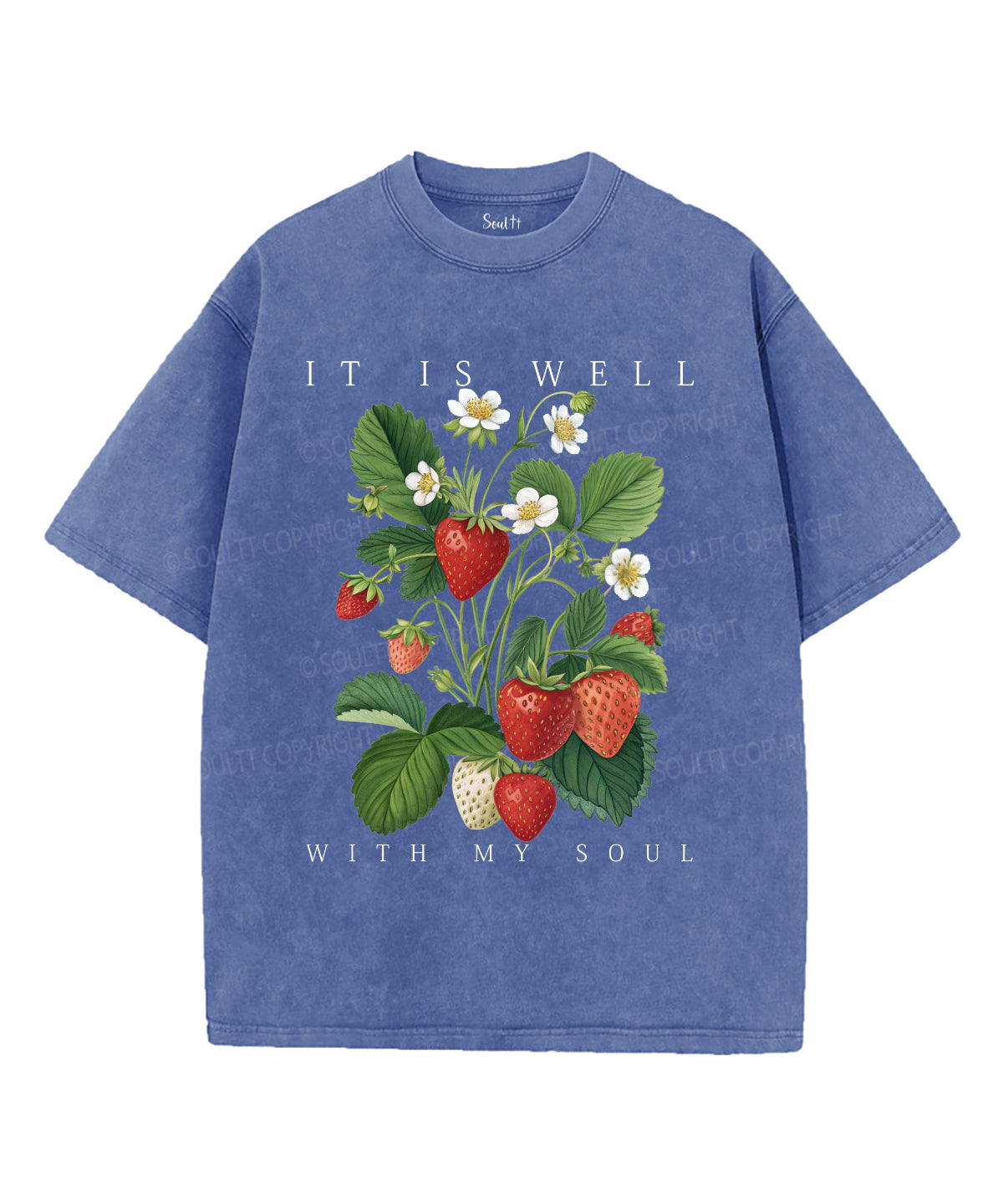 It Is Well With My Soul Unisex Washed Christian T-shirt