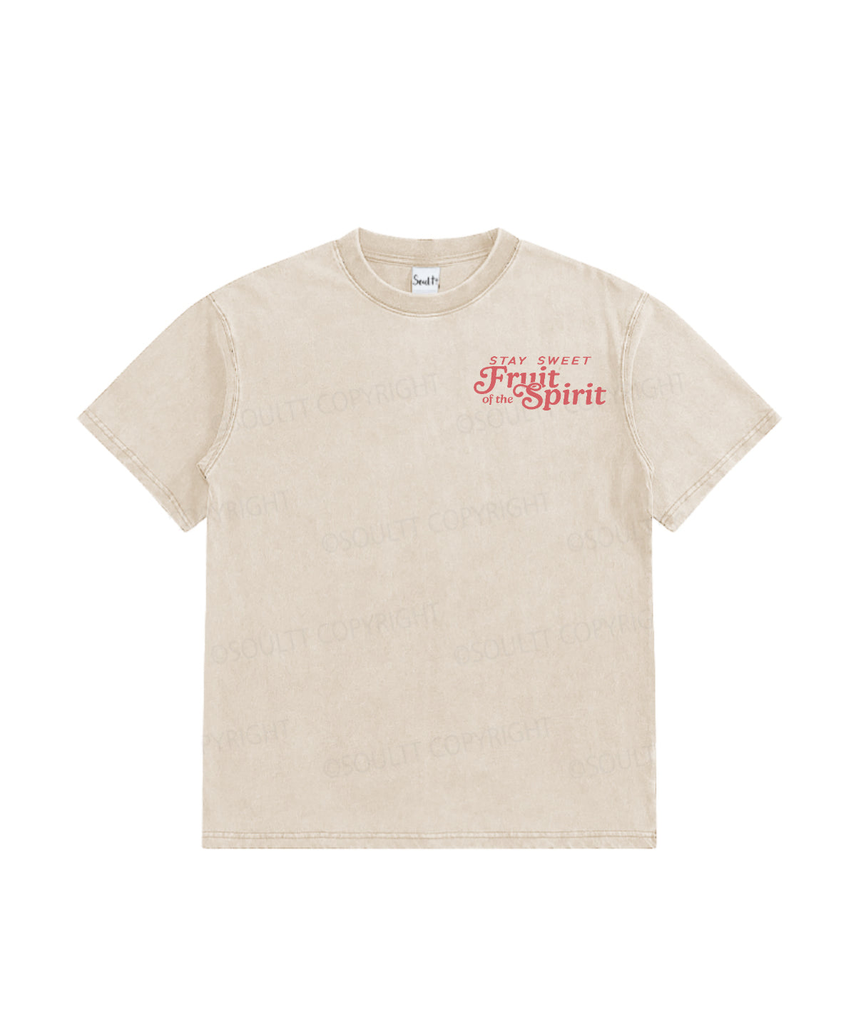 Kids Fruit Of The Spirit Double Sided Washed Christian T-shirt