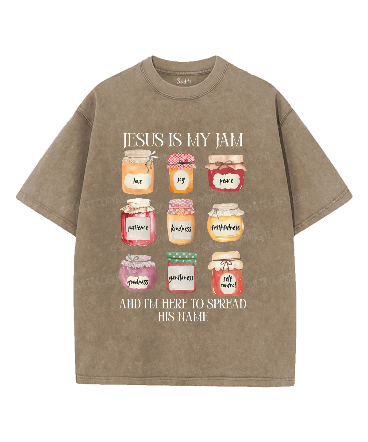 Jesus Is My Jam Unisex Washed Christian T-shirt