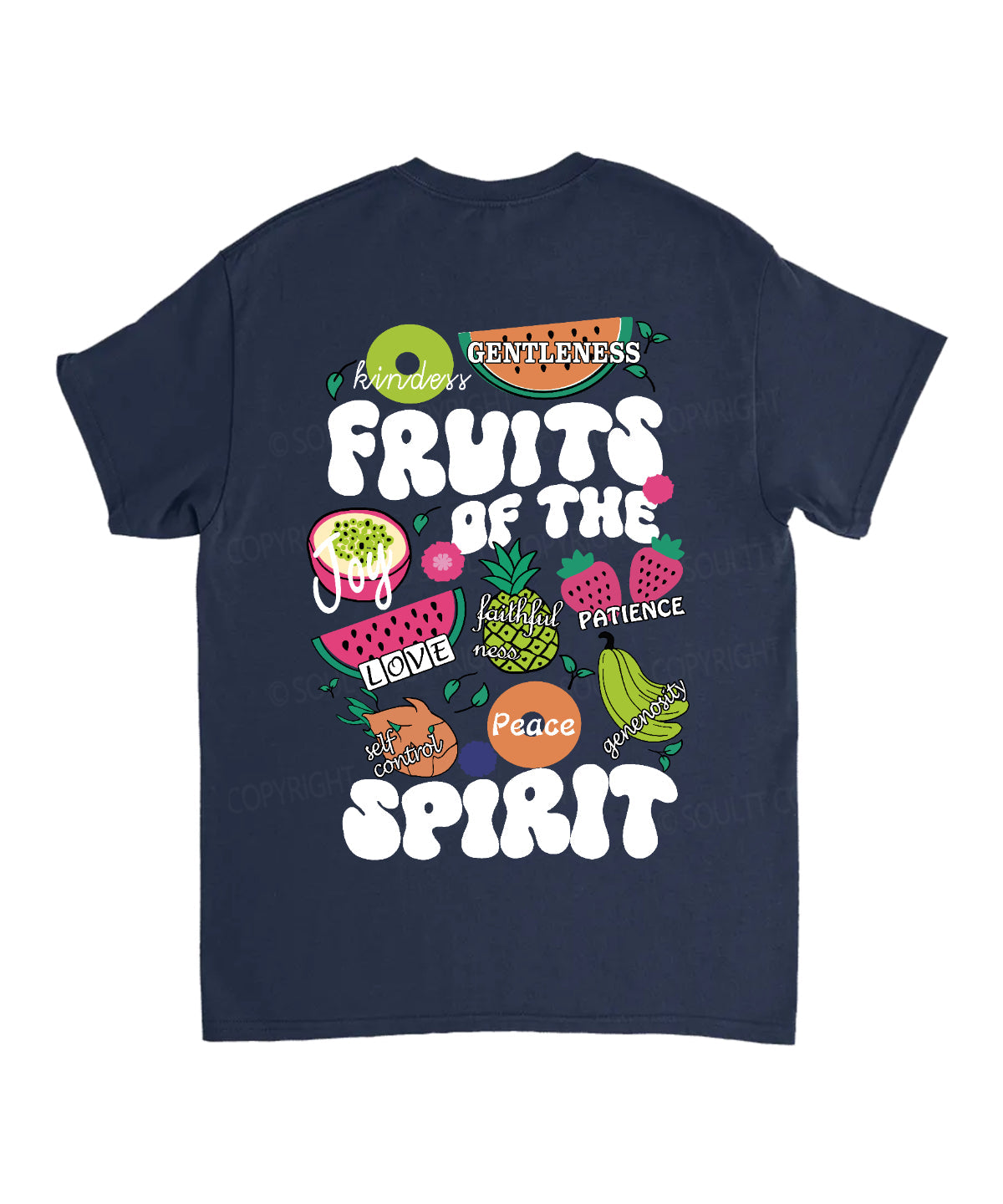 Fruits of the Spirit Double Sided Unisex Cotton Christian T-Shirt