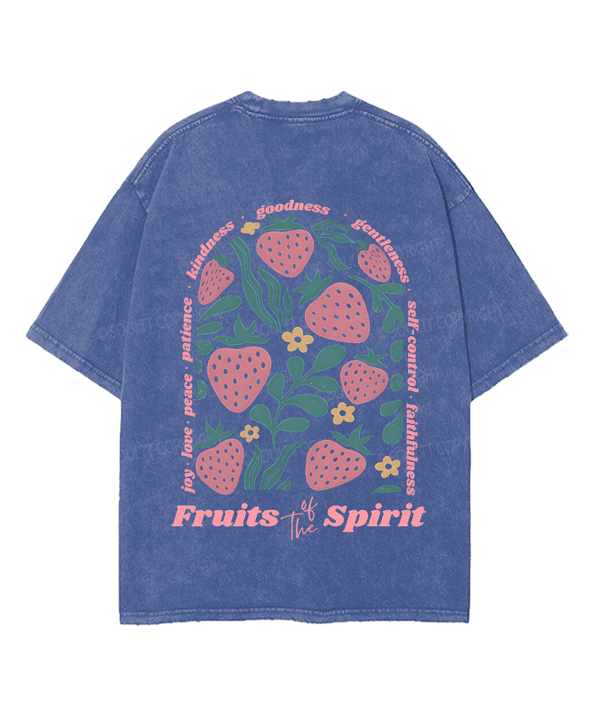 Fruit Of The Spirit Double Sided Unisex Washed Christian T-shirt