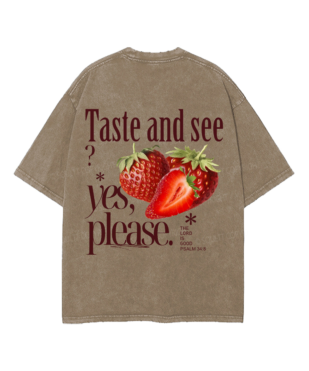 The Lord Is Good Double Sided Unisex Washed Christian T-shirt