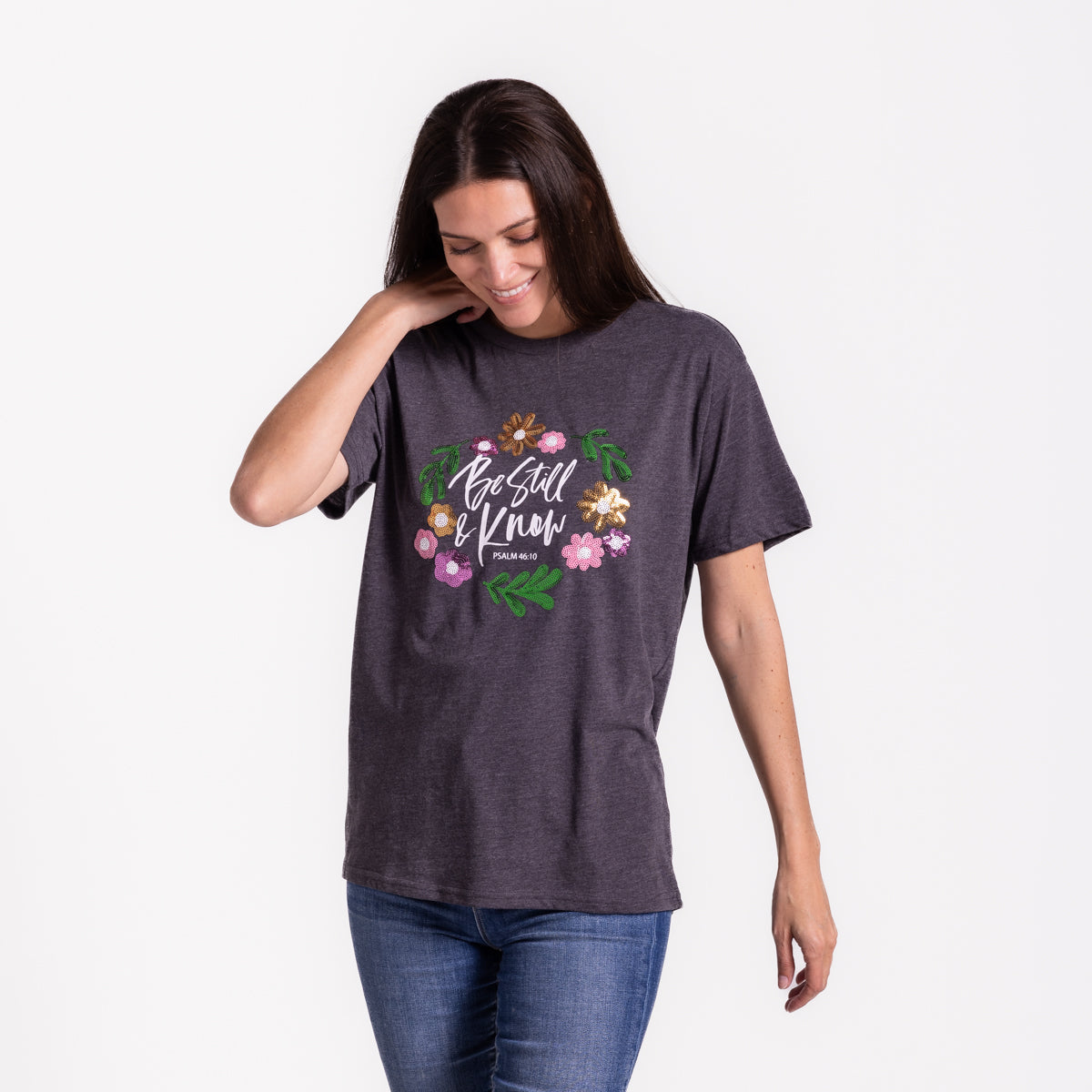 Embellished Be Still Sequin Tee