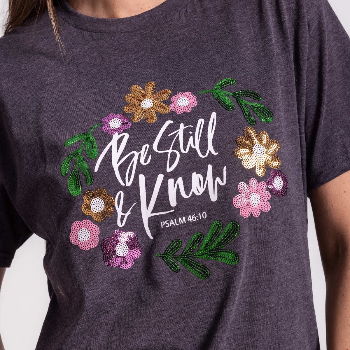 Embellished Be Still Sequin Tee