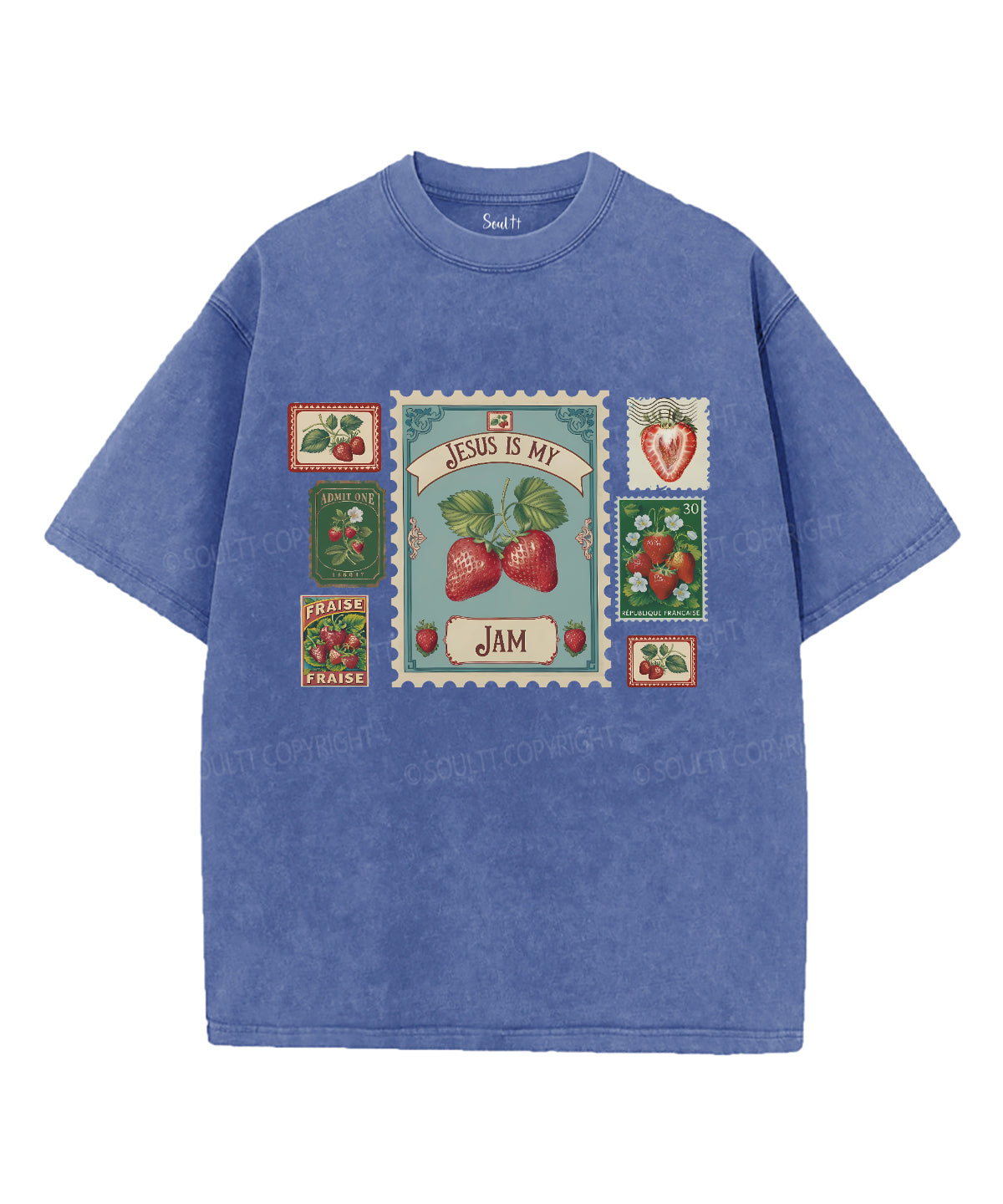 Jesus Is My Jam Unisex Washed Christian T-shirt