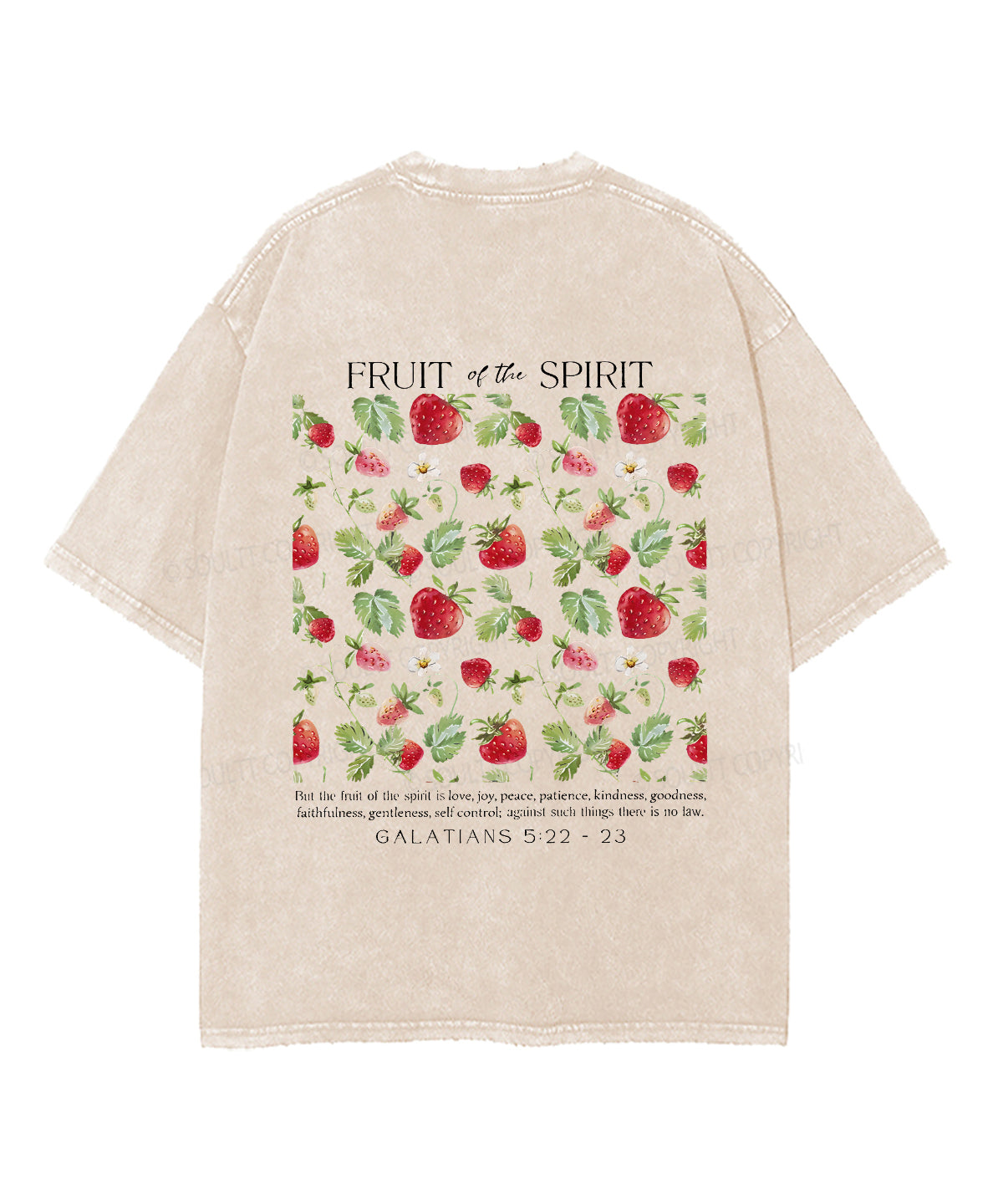 Fruit of the Spirit Double Sided Unisex Washed Christian T-shirt