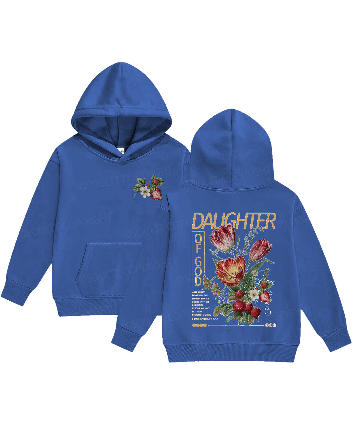 Kids Daughter Of God Double Sided Christian Hoodie