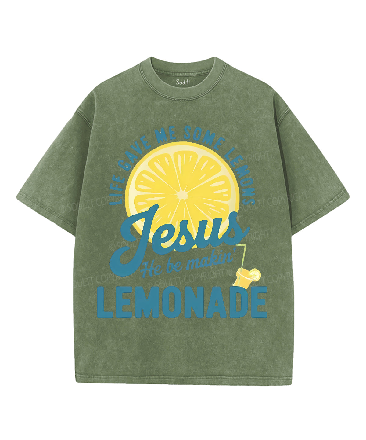 Life Gave Me Some Lemons Unisex Washed Christian T-shirt