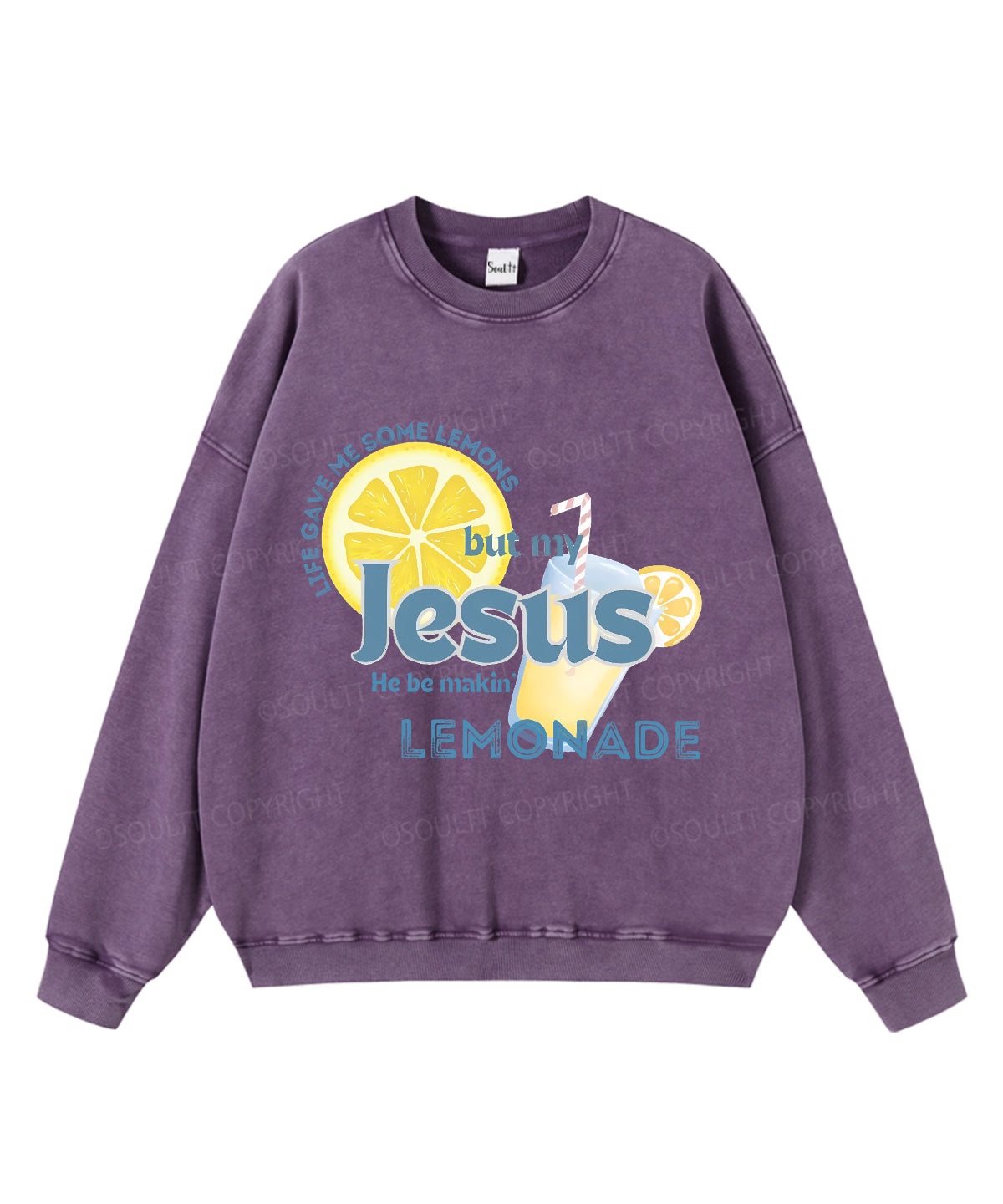 Life Gave Me Some Lemons Washed Christian Sweatshirt