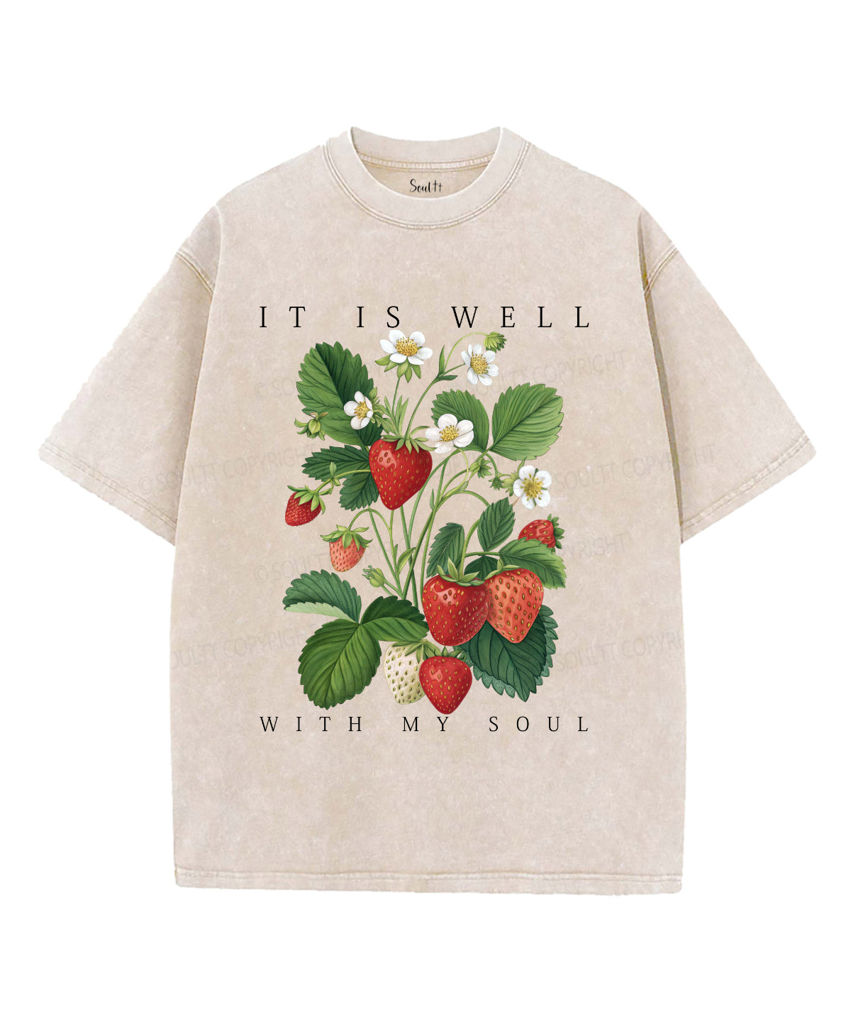 It Is Well With My Soul Unisex Washed Christian T-shirt