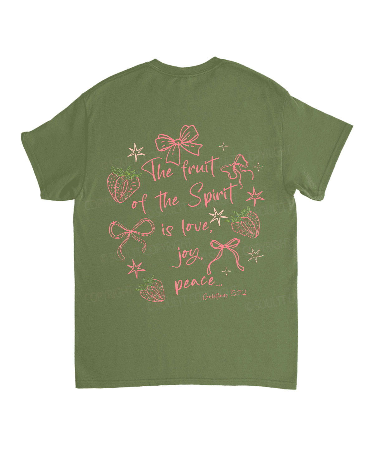 Fruit Of The Spirit Double Sided Unisex Cotton Christian T-Shirt