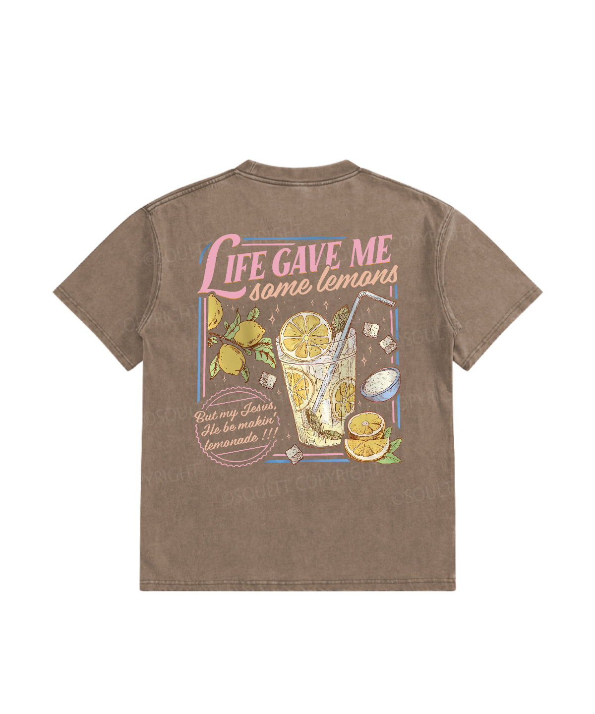 Kids Life Gave Me Some Lemans Washed Christian T-shirt