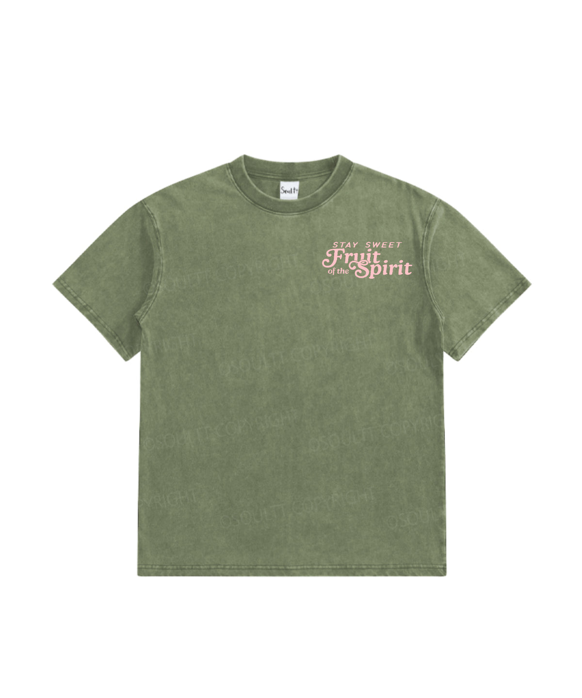 Kids Fruit Of The Spirit Double Sided Washed Christian T-shirt