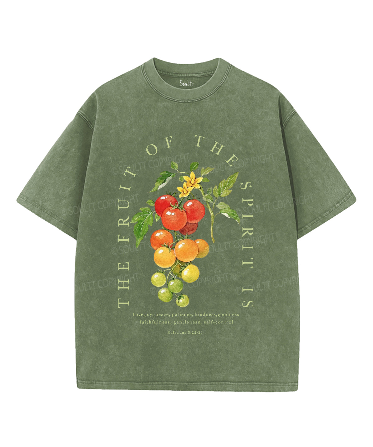 The Fruit Of The Spirit Unisex Washed Christian T-shirt