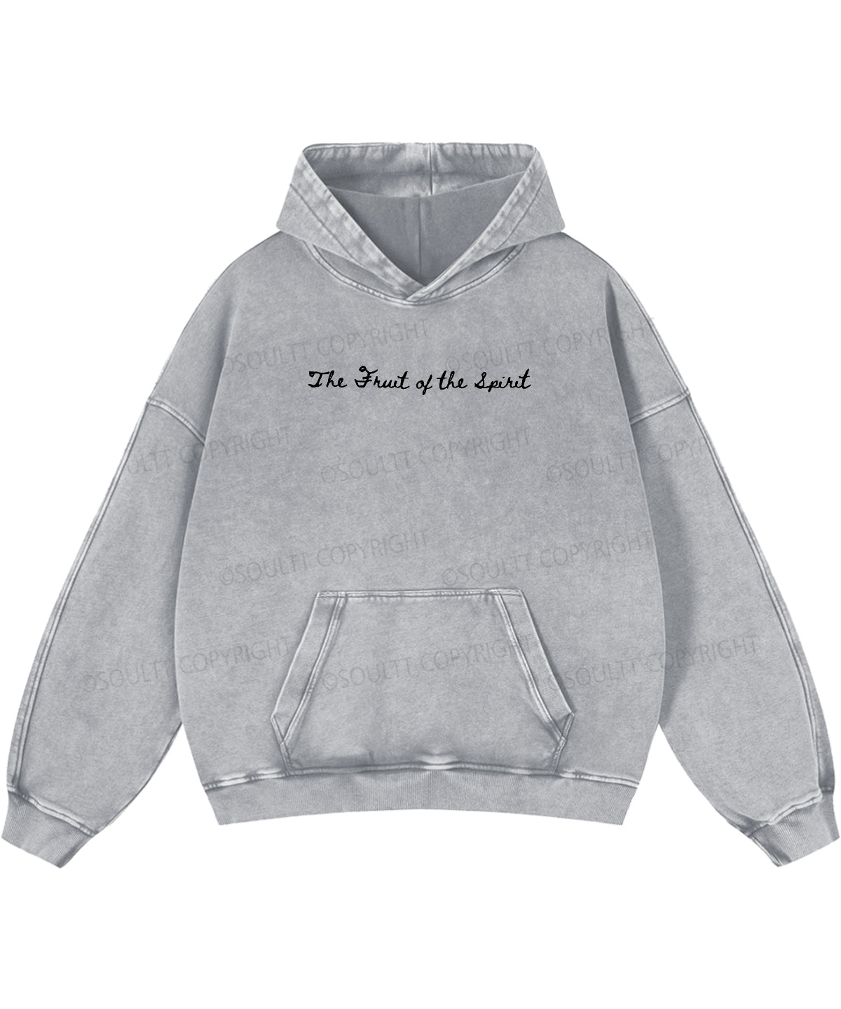 Fruit Of The Spirit Double Sided Washed Christian Hoodie
