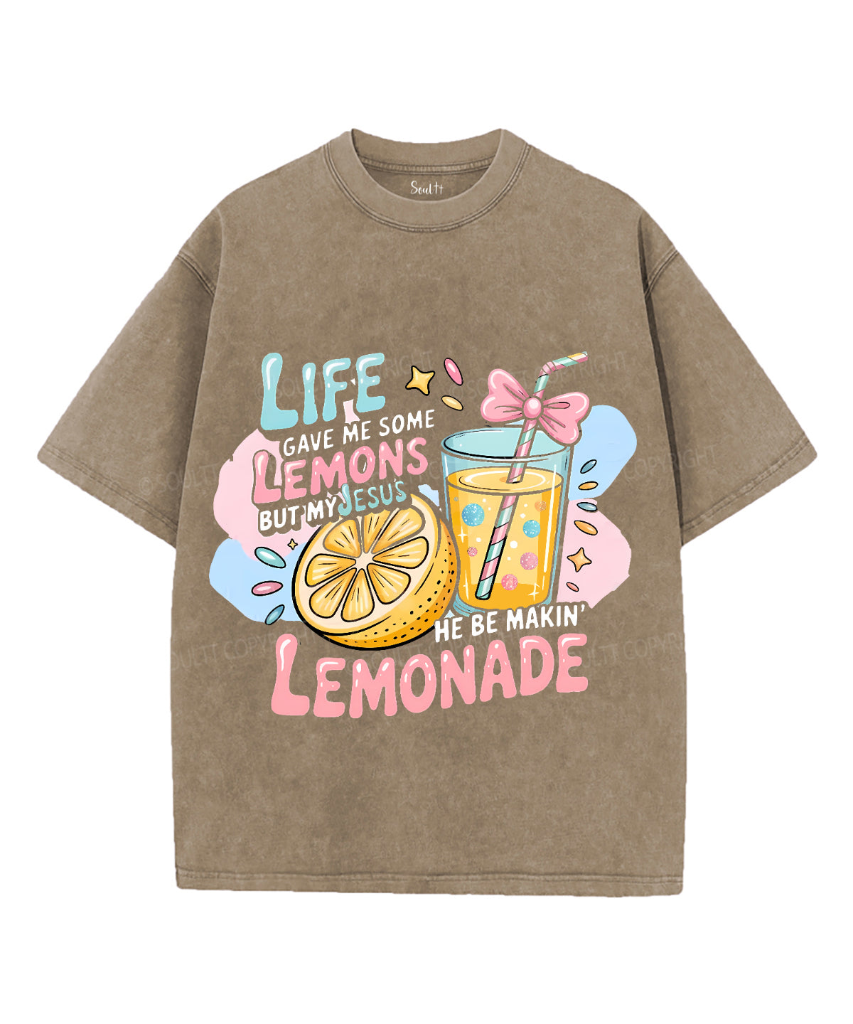 Life Gave Me Some Lemons Unisex Washed Christian T-shirt