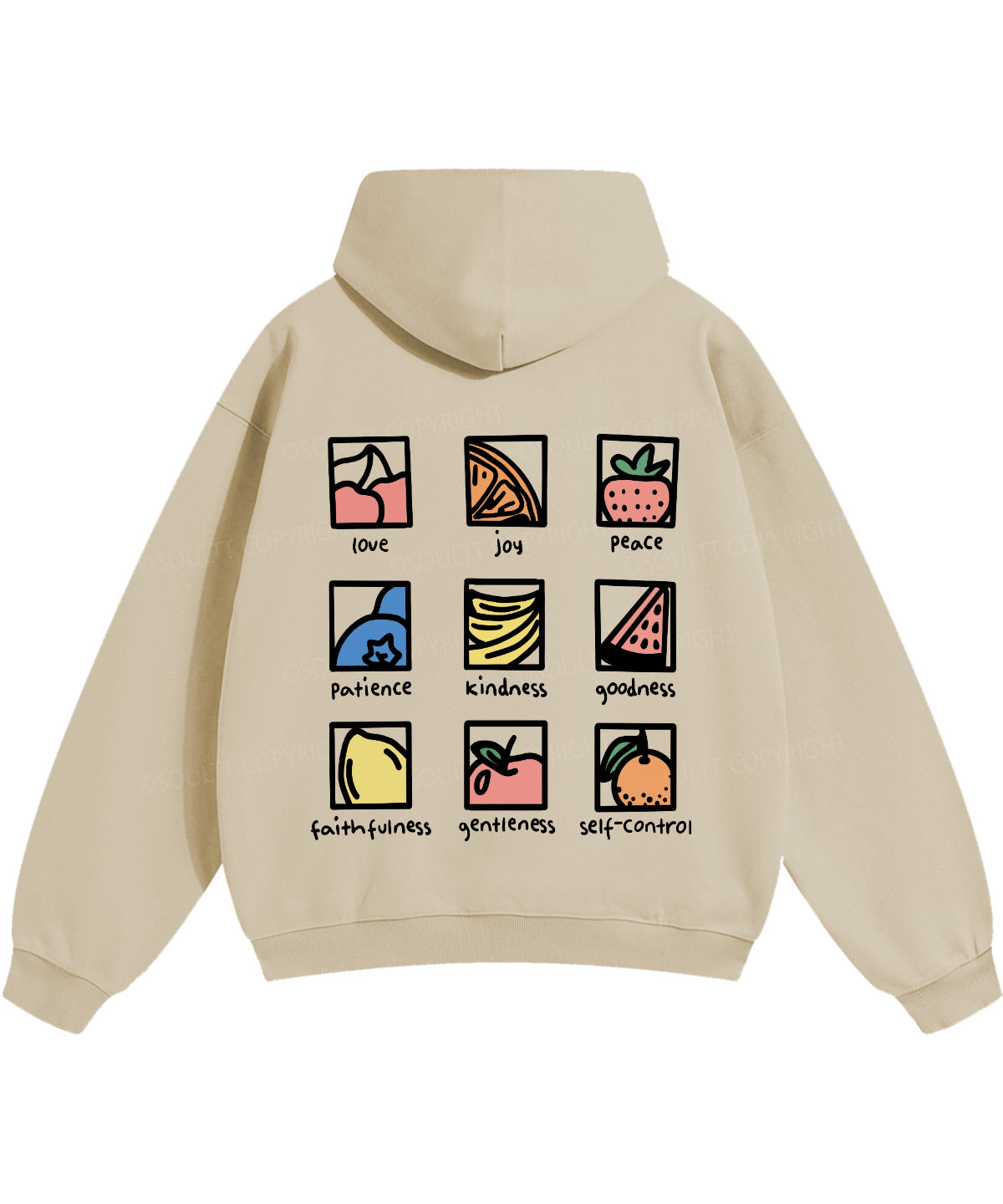 Fruit Of The Spirit Double Sided Christian Hoodie