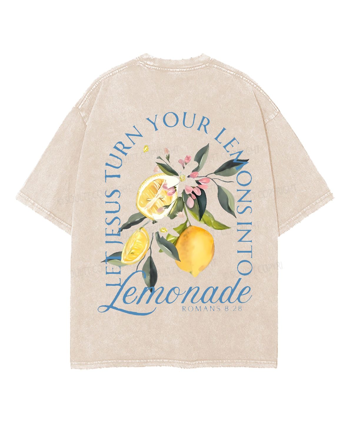 Life Gave Me Some Lemons Double Sided Unisex Washed Christian T-shirt