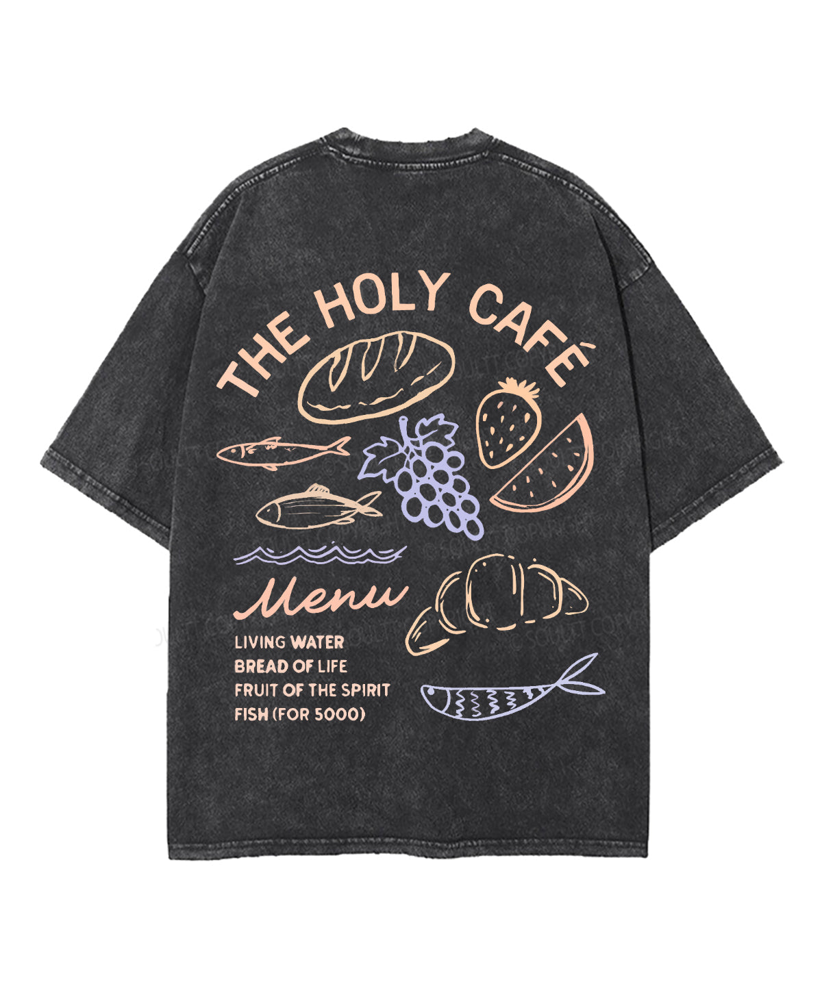 Bread Of Life Double Sided Unisex Washed Christian T-shirt