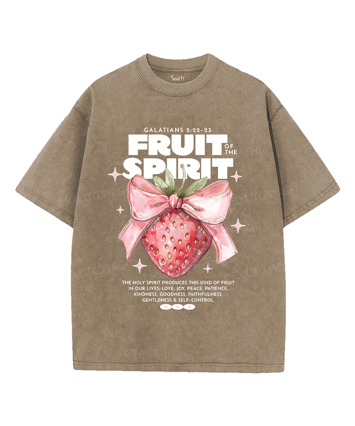 Fruit Of The Spirit Unisex Washed Christian T-shirt