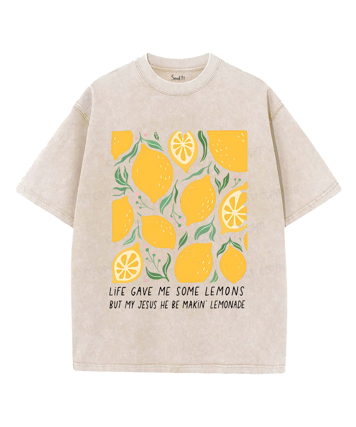 Life Gave Me Some Lemons Unisex Washed Christian T-shirt