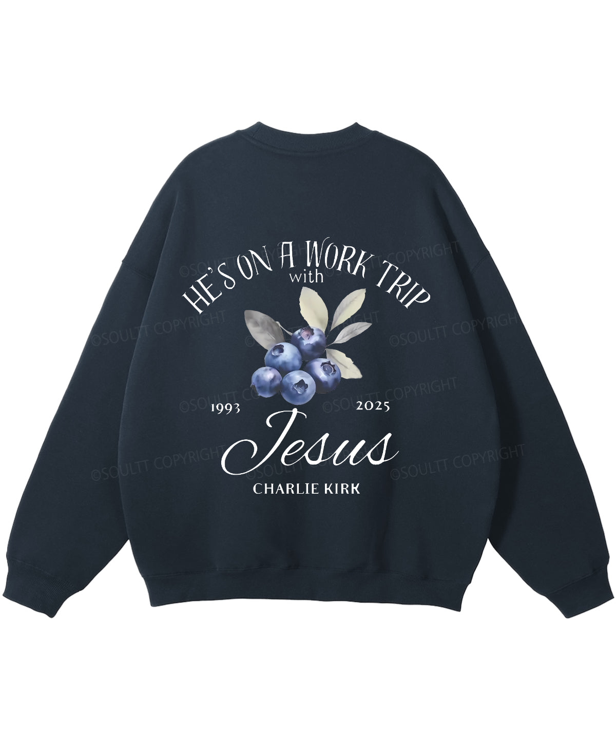 He's On A Work Trip Double Sided Christian Sweatshirt