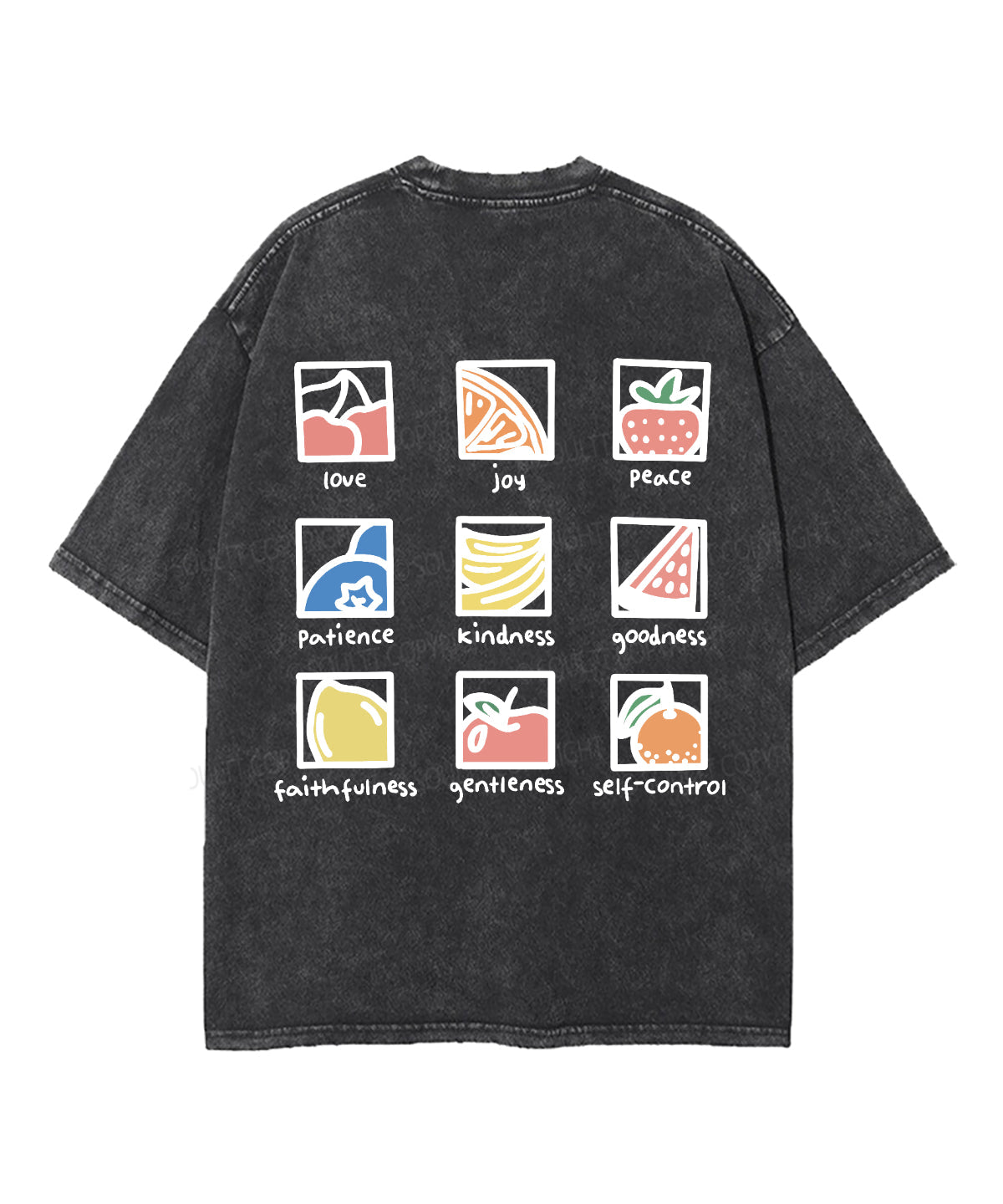 Fruit Of The Spirit Double Sided Washed Christian T-shirt