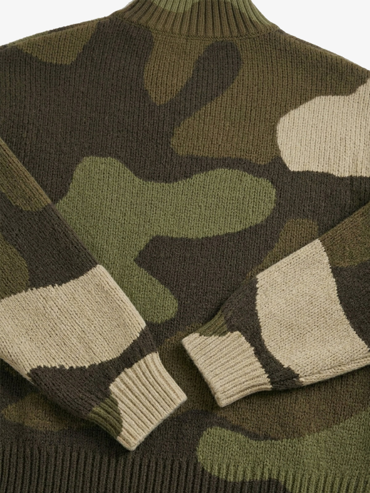 Camo Zip Knit