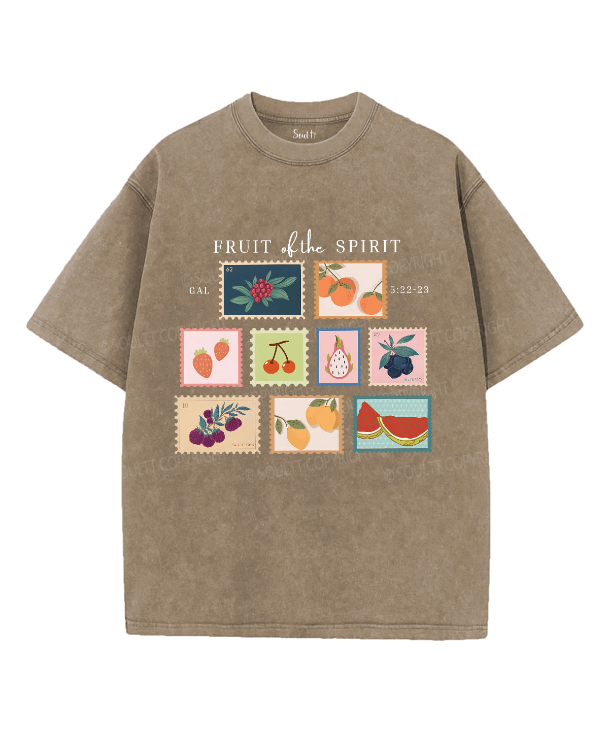 Fruit Of The Spirit Unisex Washed Christian T-shirt